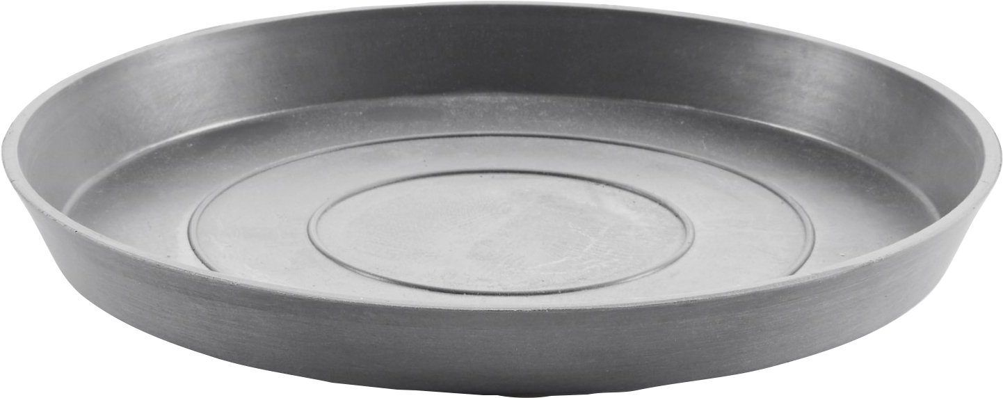 Preisermäßigung ECOPOTS Blumentopfuntersetzer ROUND 21x21x2,5 Grey, SAUCER cm BxTxH