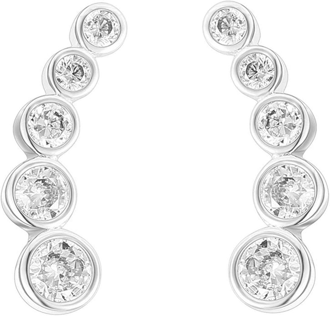 Jumpeak Paar Ohrstecker Diamantohrstecker,D/E,VVS/VS,Für Damen,14K Weißgold/Gelbgold/Roségold, Kommunion geschenk mädchen,Damen geschenk,Geschenk tochter