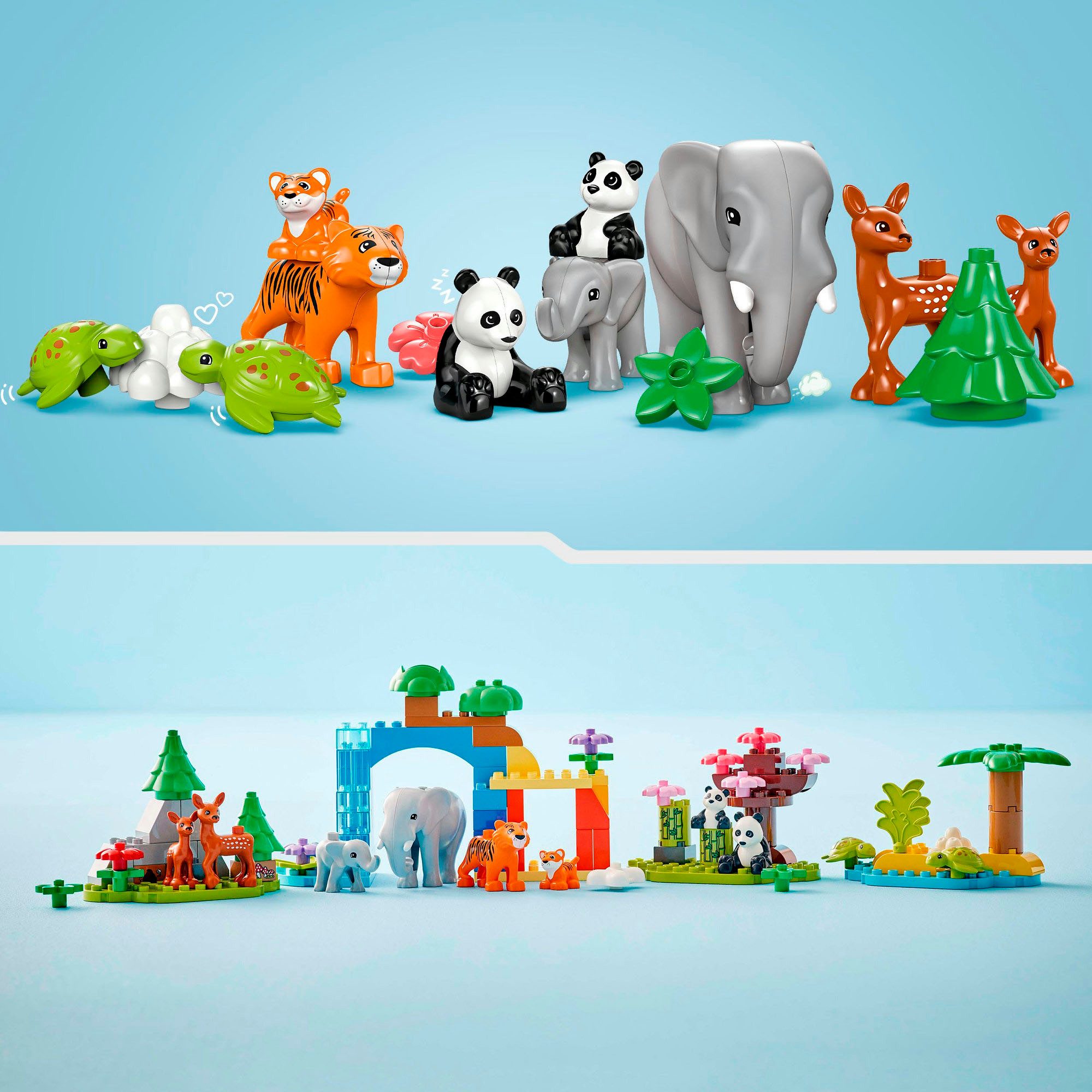 LEGO® Wildtier-Familien 3-in-1-Set (10446), LEGO DUPLO Town Konstruktionsspielsteine, (92 St), Made in Europe – Bild 5 von 5