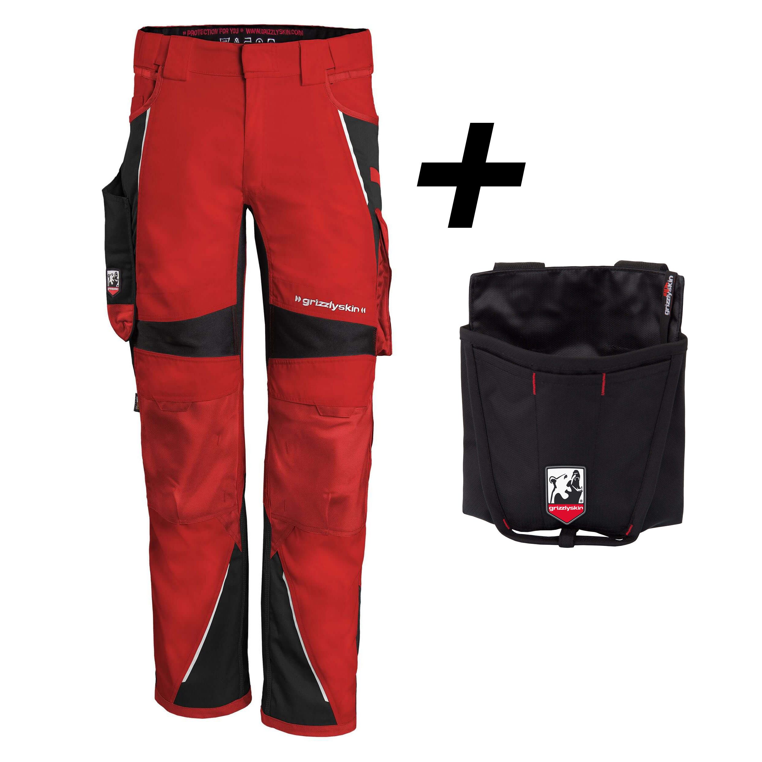 Qualitex Workwear Arbeitsbundhose BUNDLE IRON Arbeitshose + Workertasche aus Lyocell, Cordura & Stretch (2-tlg) funktionale Werkstatthose mit 19 Taschen - Atmungsaktiv - Dehnbund
