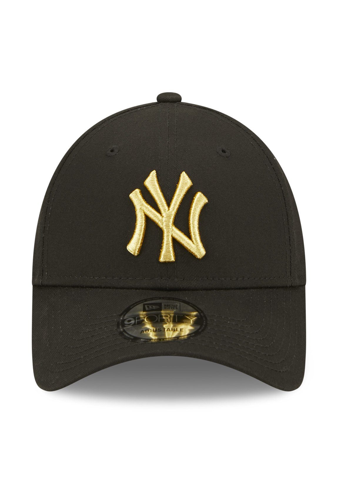 NY Era Gold New Era Baseball Cap Schwarz YANKEES New Adjustable Cap Metallic 9Forty