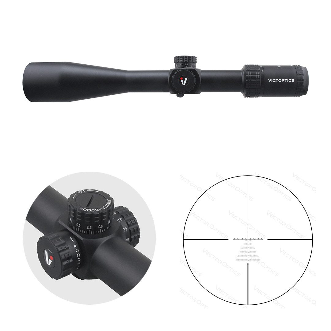 Vector Optics Victoptics OPFF-02 S4 6-24x50 FFP Zielfernrohr (Ideal für Jagd, Sport und Airsoft)