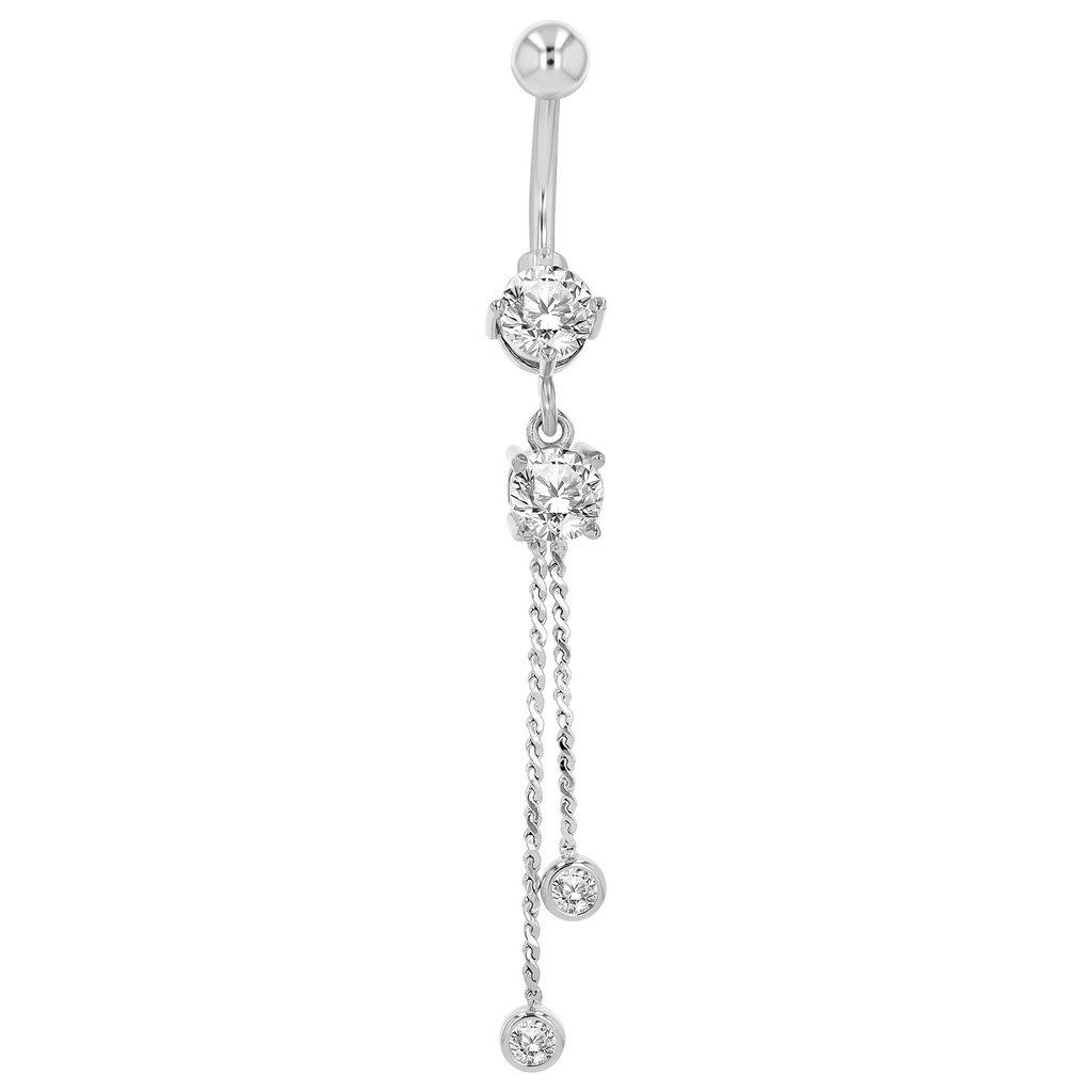 AKZENT Bauchnabelpiercing Lapras Edelstahl silber (1-tlg) günstig online kaufen