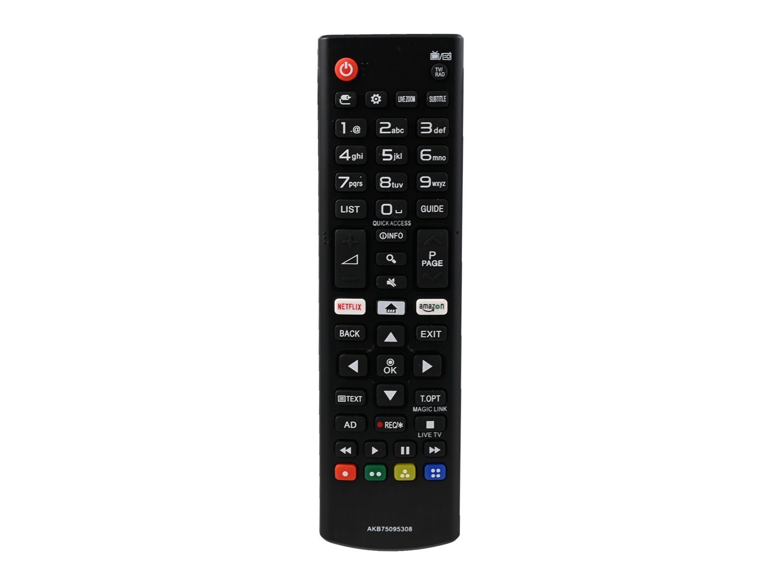 azurano AKB75095308 Fernbedienung (für LG Smart TV Netflix & Amazon Video Direkttasten)