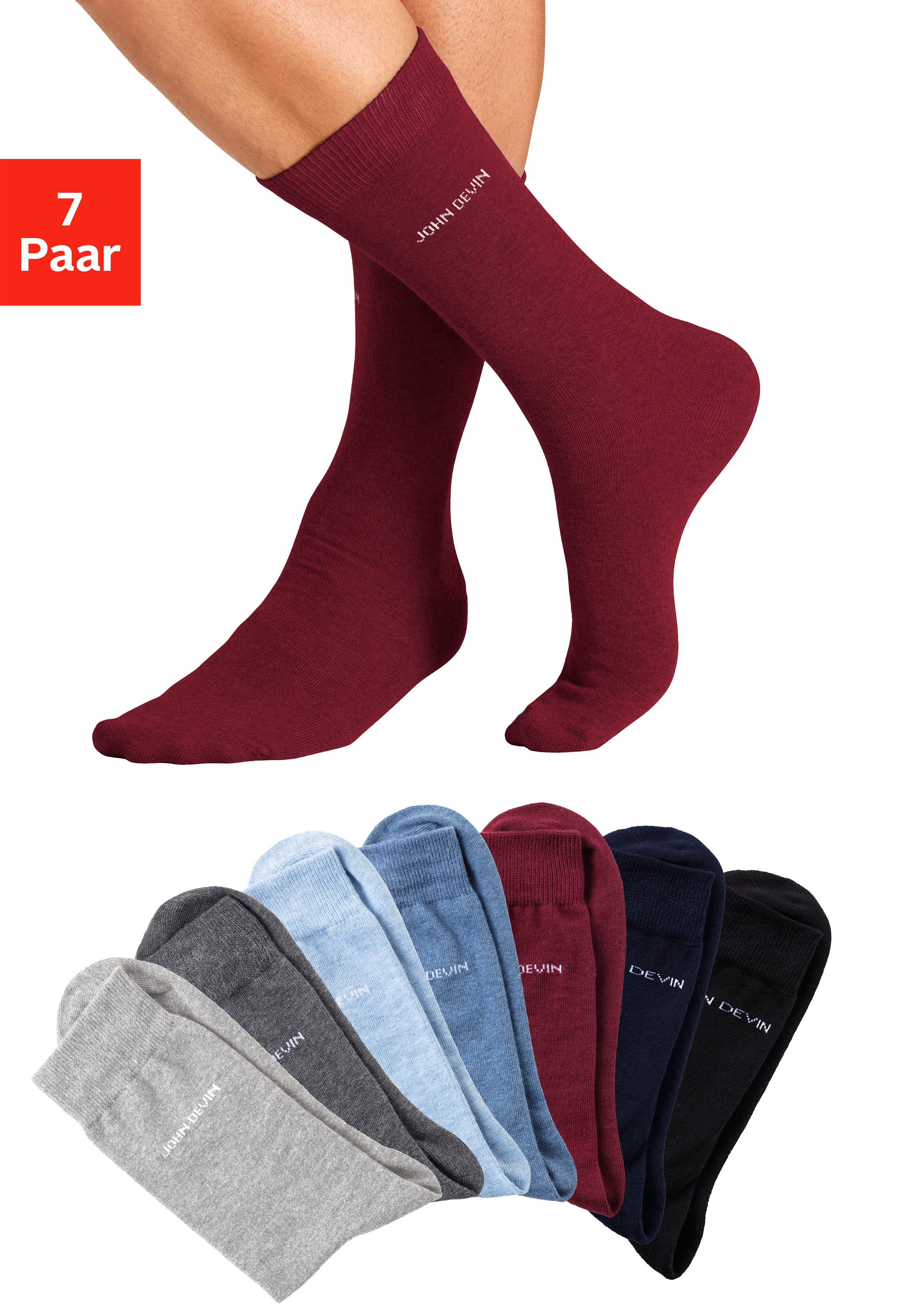 John Devin Basicsocken (Packung, 7-Paar) für jeden Tag günstig online kaufen