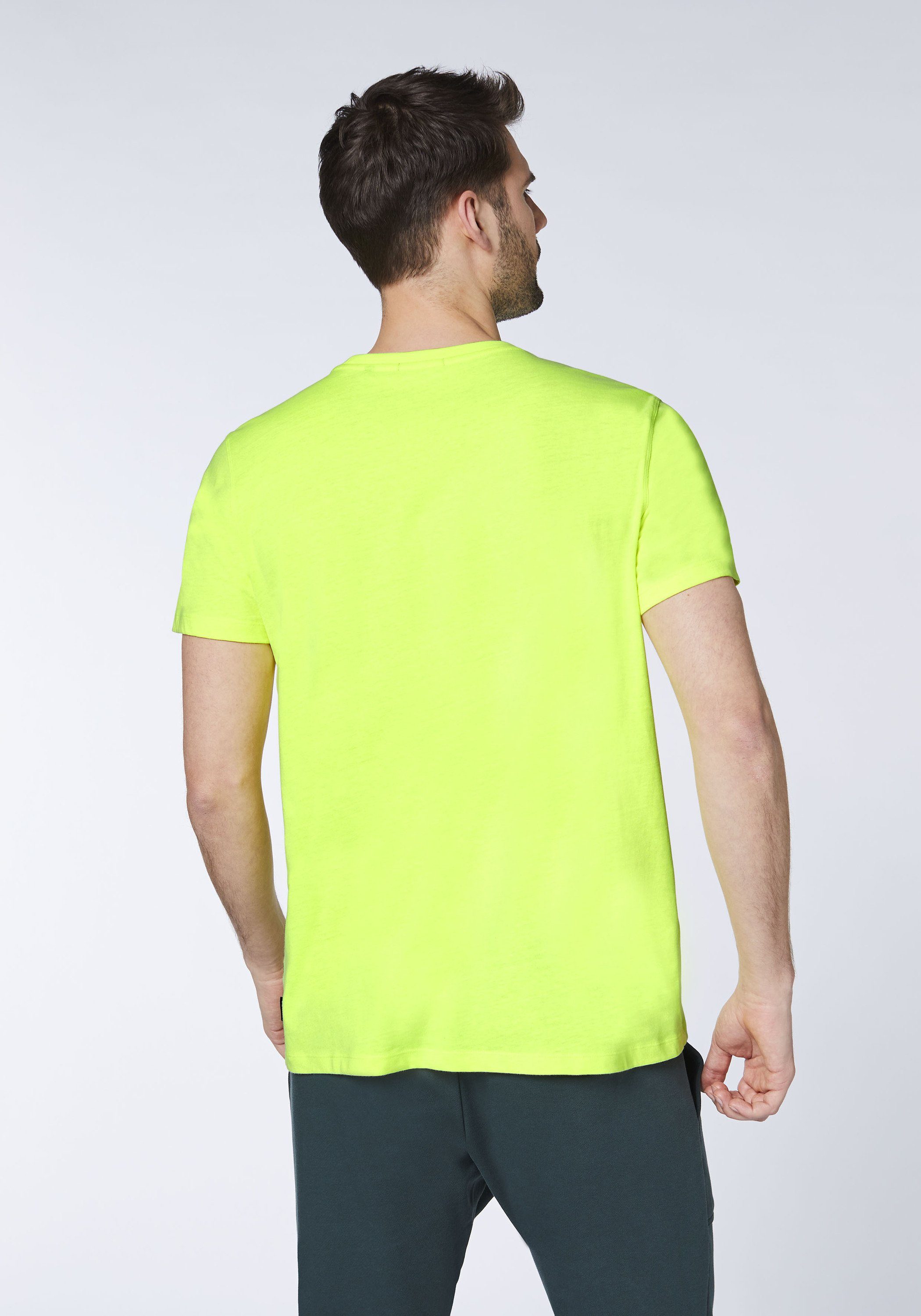 Chiemsee Print-Shirt T-Shirt mit Jumper-Motiv 1 Safety Yellow