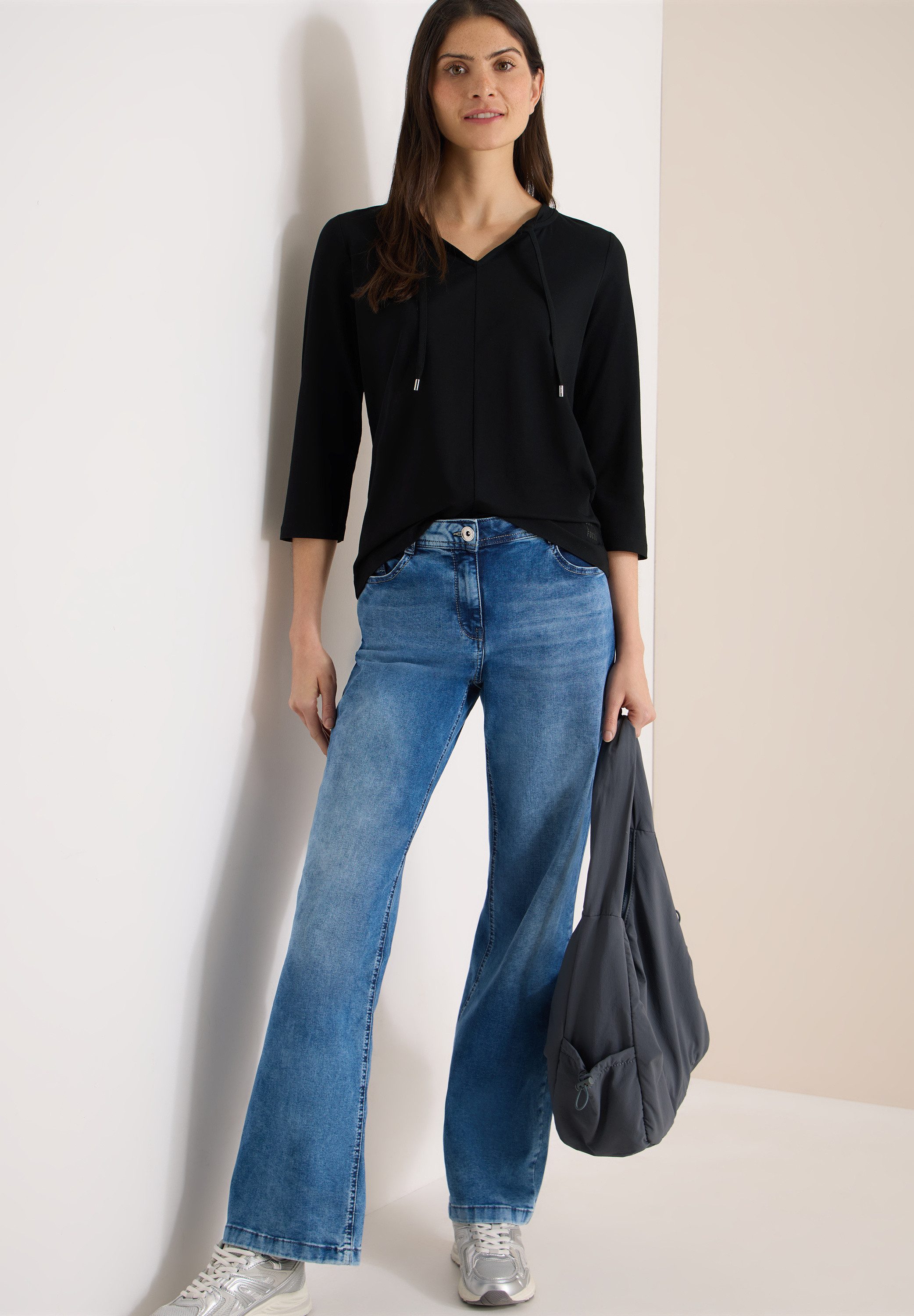 CECIL Tunikashirt aus softem Materialmix