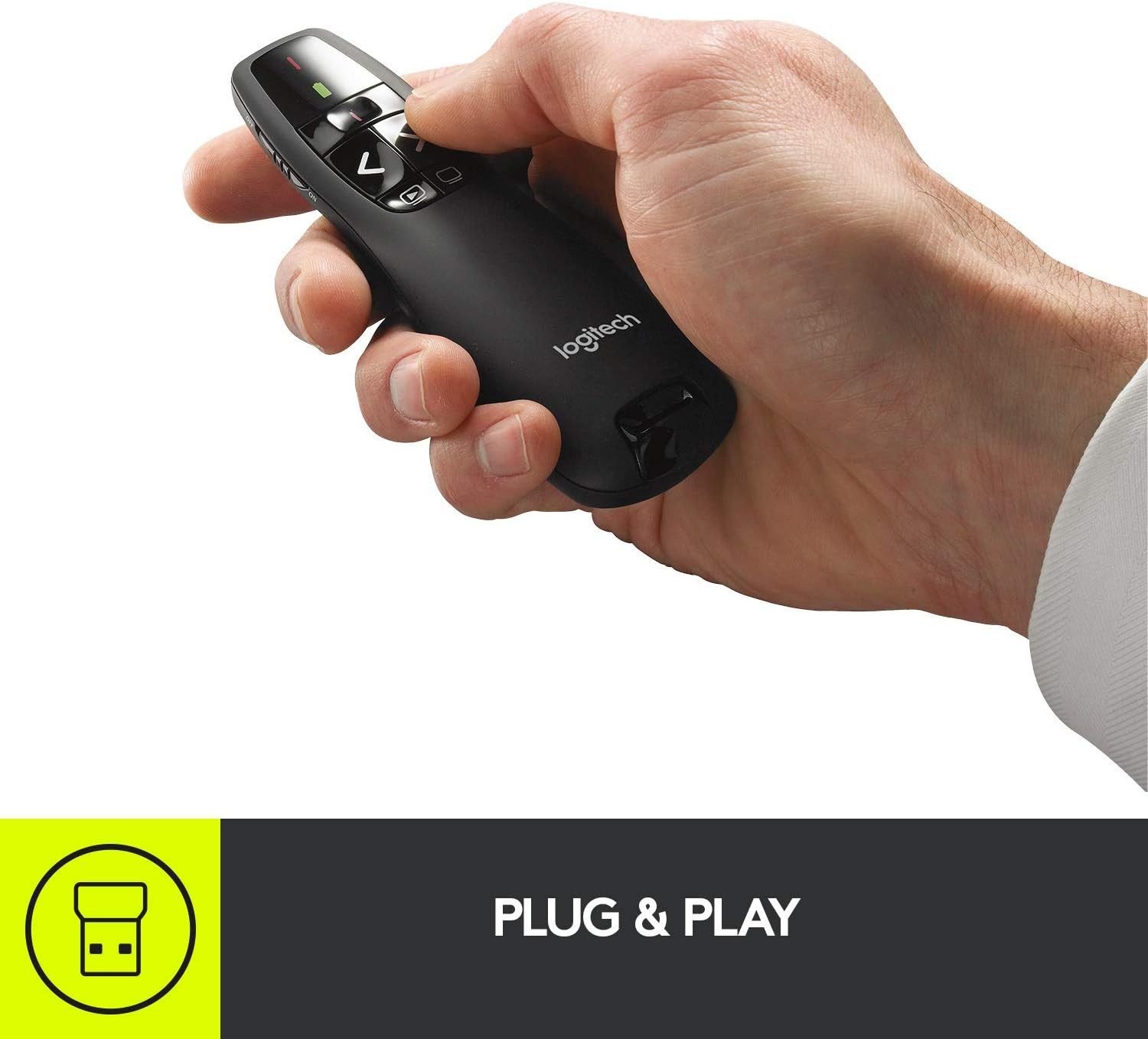 Logitech Kabelloser Presenter R400 Professionelle Präsentationsfernbedienung Presenter