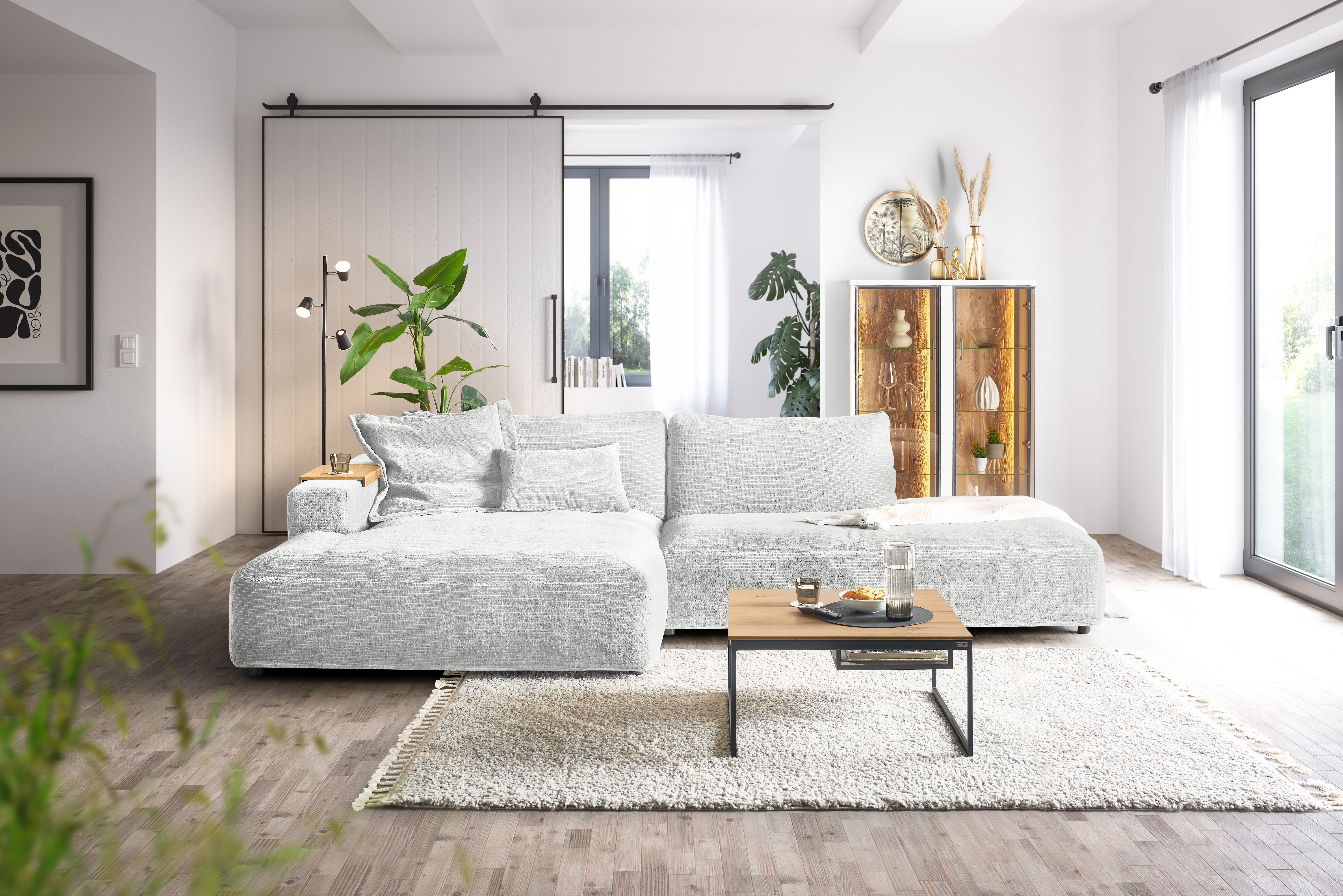 Musterring Ecksofa Lucia modern und bequem, Breite 330cm, L-Form, verschiedene Farben, großer Longchair mit Armlehne, B330 x T190 cm