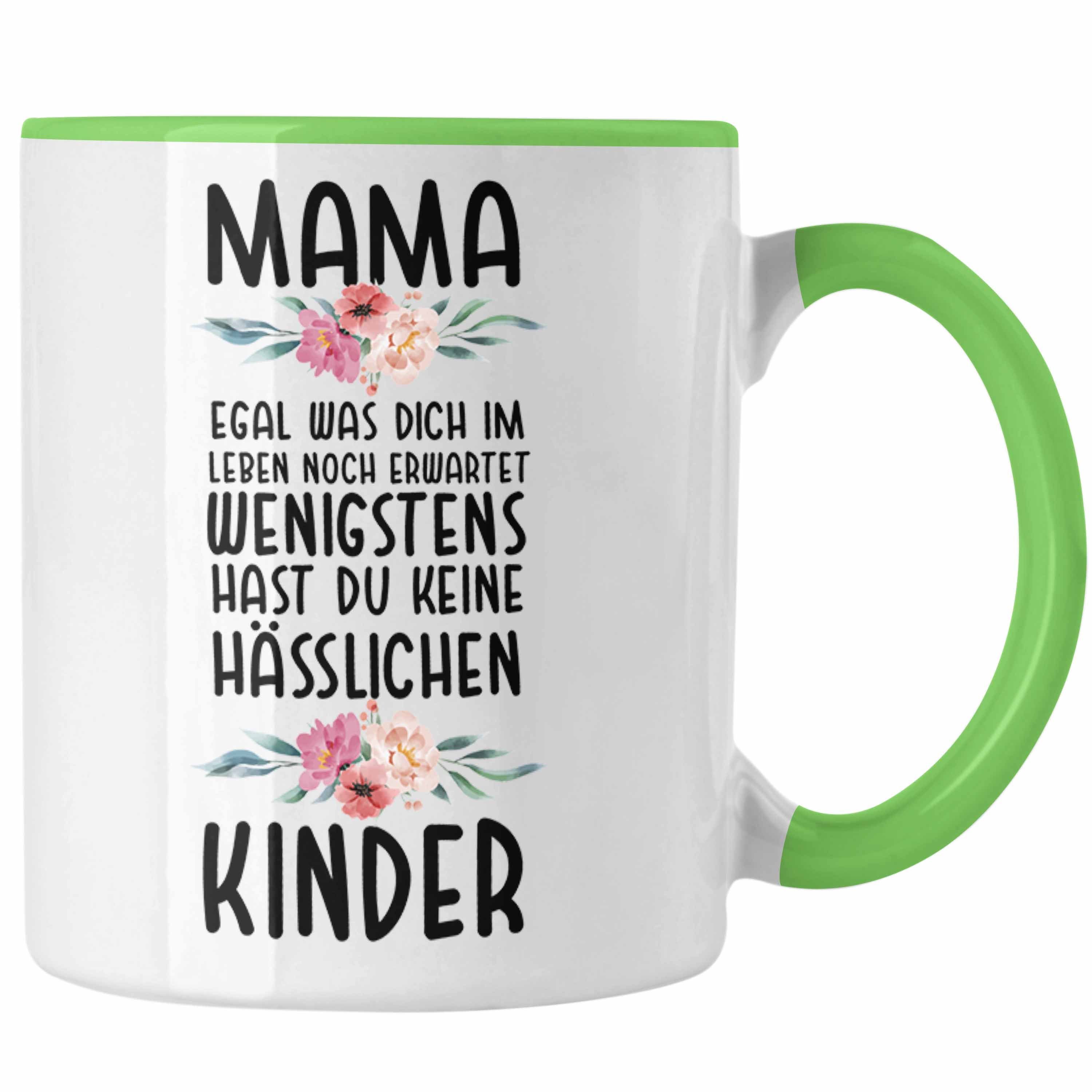 Trendation Tasse Trendation Kinder Mutter Geburtstag - von Hässliche Grün Mami Muttertag Geschenk Mama Tasse Spruch Kinder