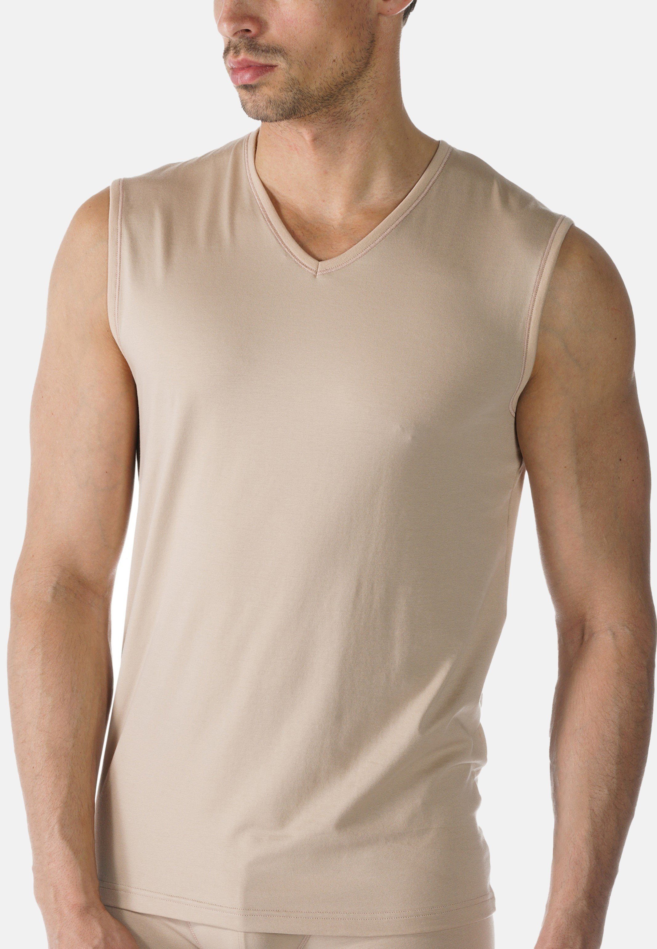 Mey Unterhemd - Thermoregulierend Tanktop Cotton (1-St) Dry Light-Beige Unterhemd / - Baumwolle