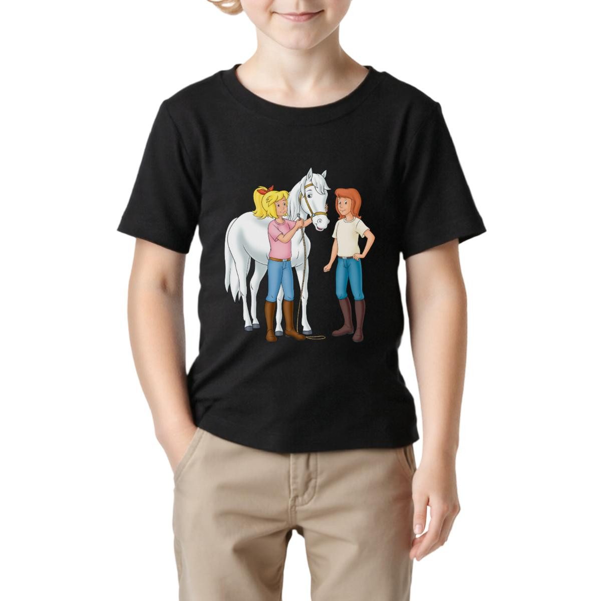 T-Shirt Bibi Und Tina Kümmern Sich Um Sabrina Kinder Basic T-Shirt