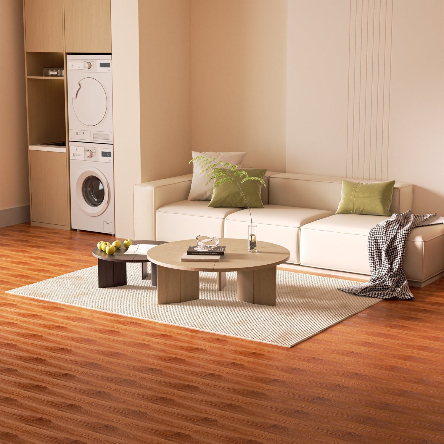 Gimisgu Dekor-Dielen Vinyl Bodenbelag Vinylboden Warm Laminat selbstklebend Classic ca. 1-10m², Selbstklebend Oak