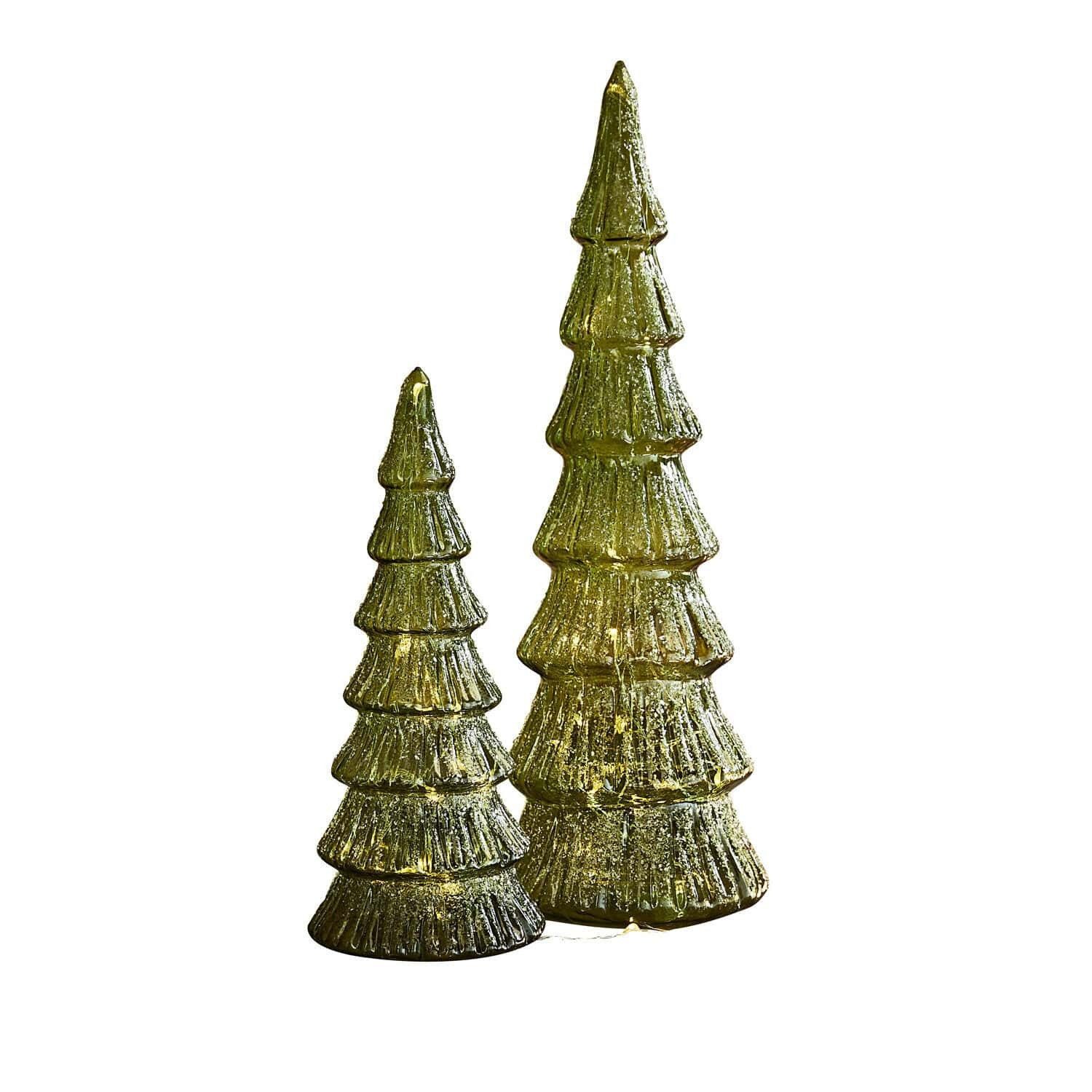 Weihnachtsfigur LED-Baum 2er Set Merrton grün