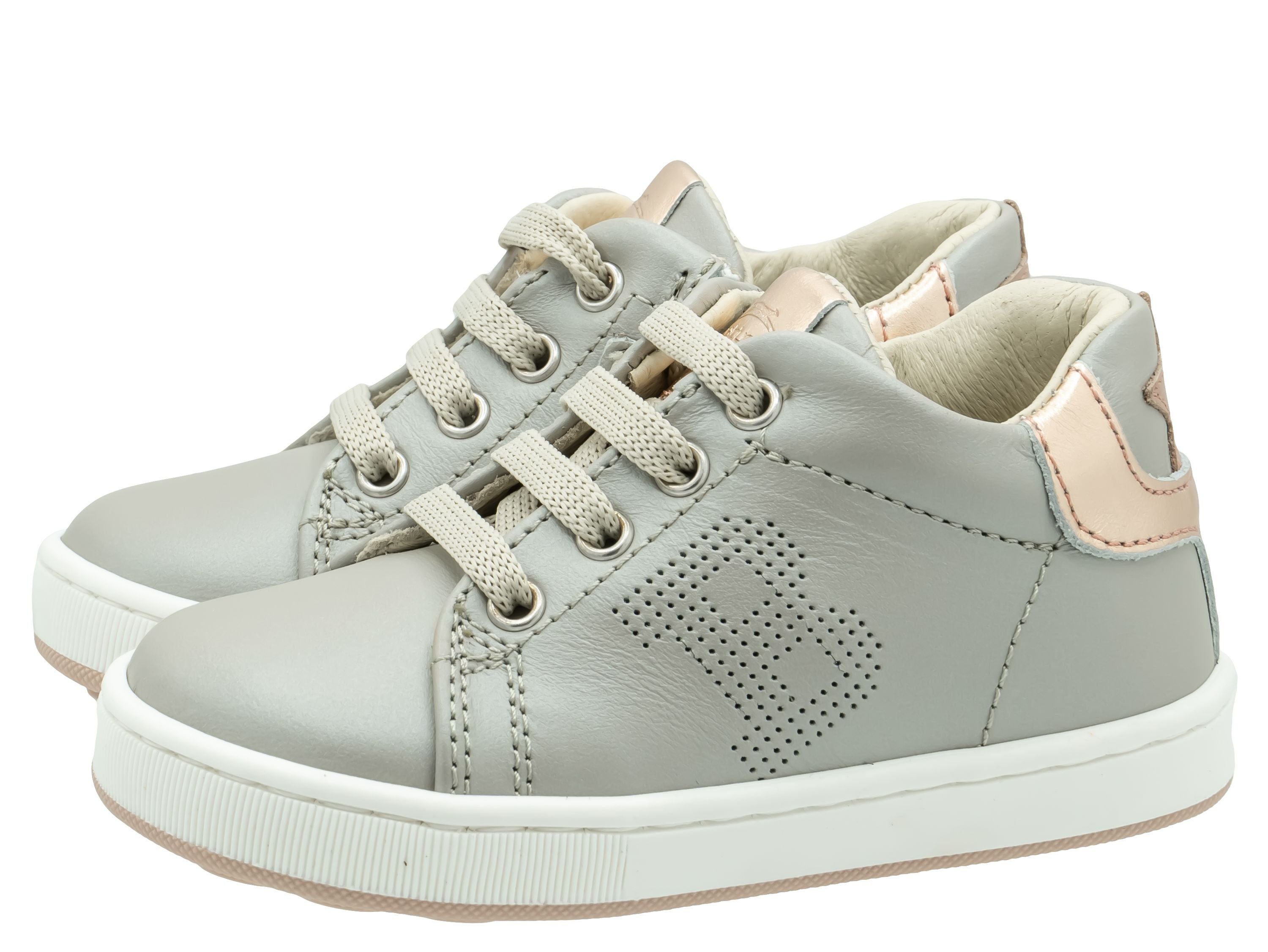 Balducci Lauflernschuhe Balduccci Kinderschuhe 5654S aus Leder Beige Schnürschuh