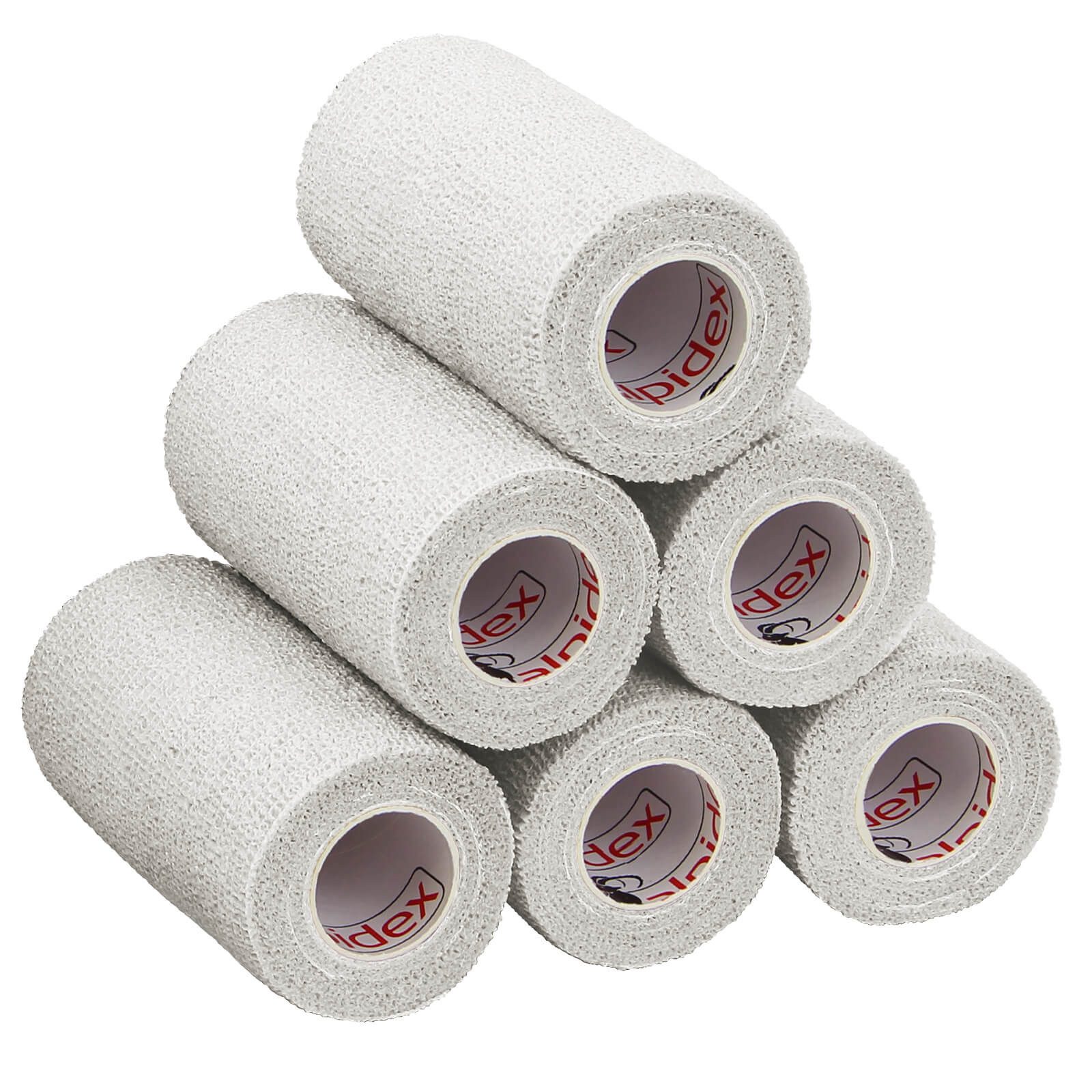 ALPIDEX Bandage 6 Rollen Haftbandage 10 cm x 4.5 m selbstklebender Verband