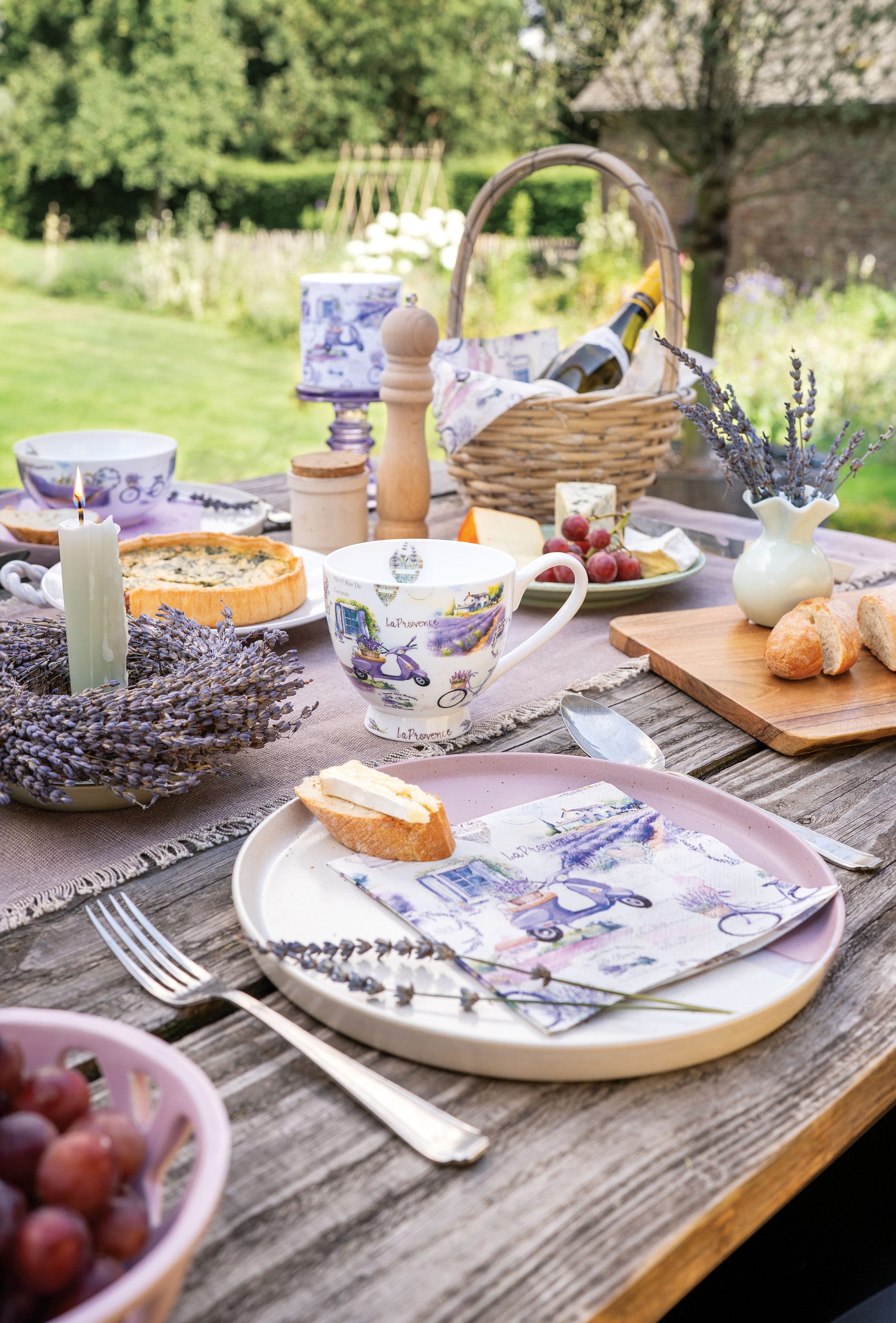 Ambiente® Müslischale La Provence, Porzellan, (1-tlg), Porzellan-Schüssel New Bone China Ø 14 Höhe 6,5cm Volumen ca.0,4l