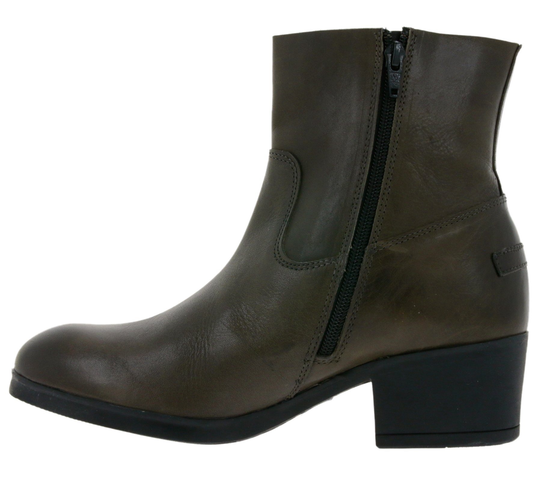Lazamani LAZAMANI Damen Stiefelette mit Echtleder-Boots Grau Stiefel 53.347 Blockabsatz Winter-Stiefel