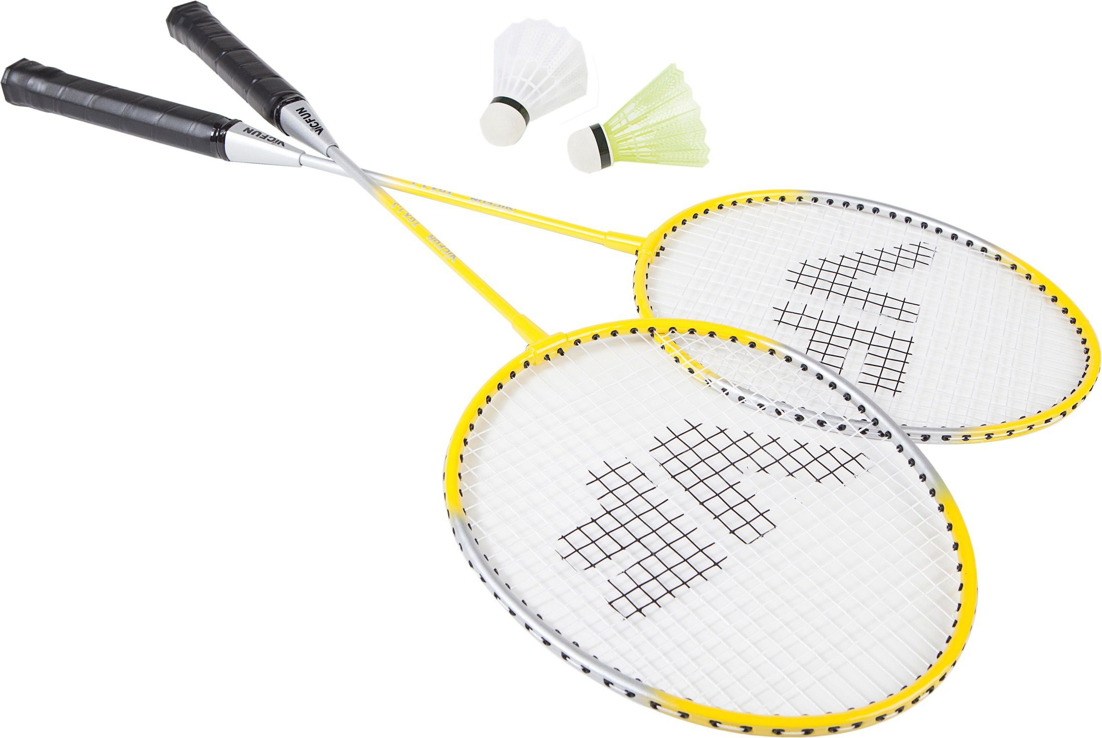 VICTOR Badmintonschläger VICFUN Federball-Freizeitset Set Hobby Typ B (2x Schläger, 2x Bälle)