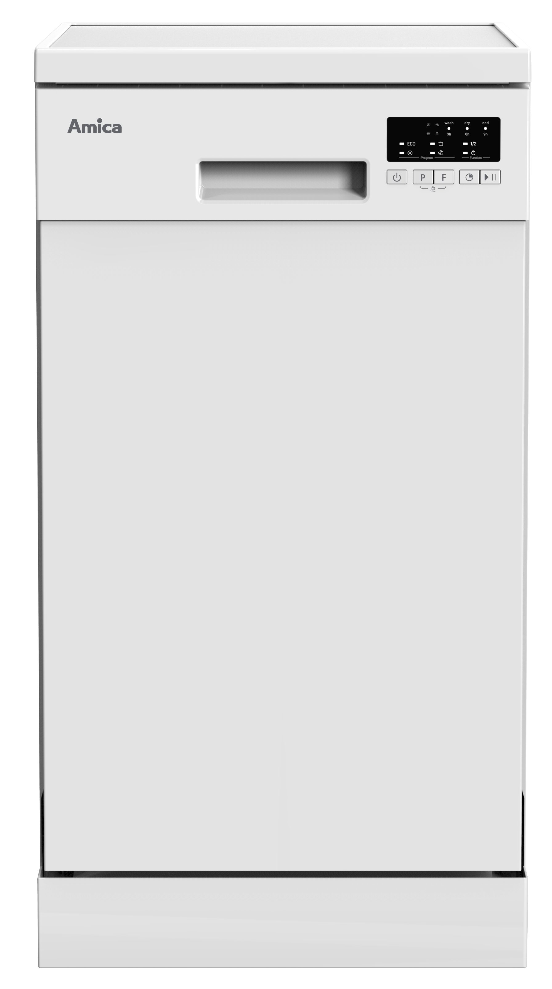 Amica Standgeschirrspüler GSP 539 460 W, 10 l, 11 Maßgedecke, 11 Maßgedecke – Viel Platz auf kompakten 45 cm Breite