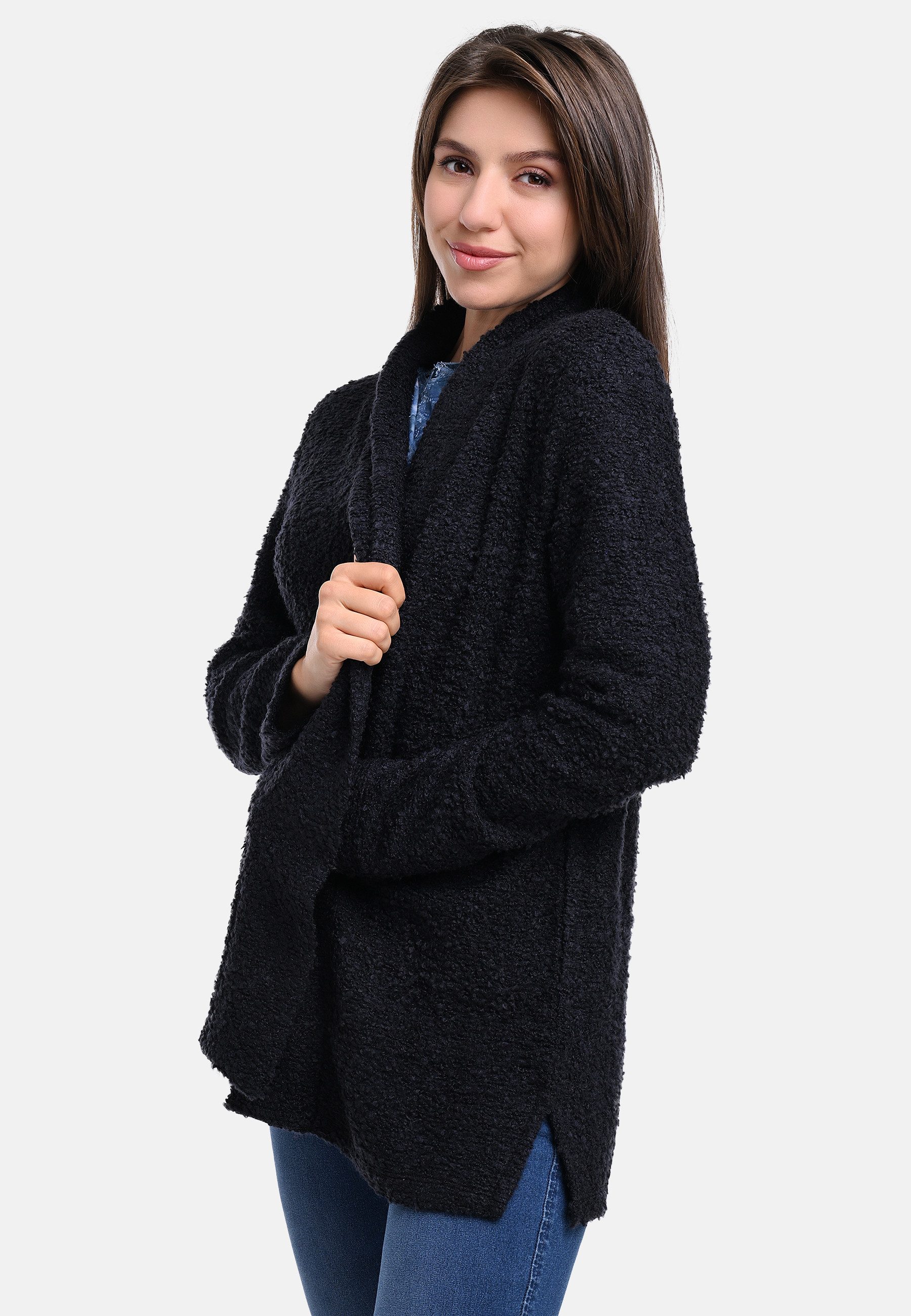 BICALLA Cardigan Strick-Cardigan in Dunkelblau (1-tlg) günstig online kaufen