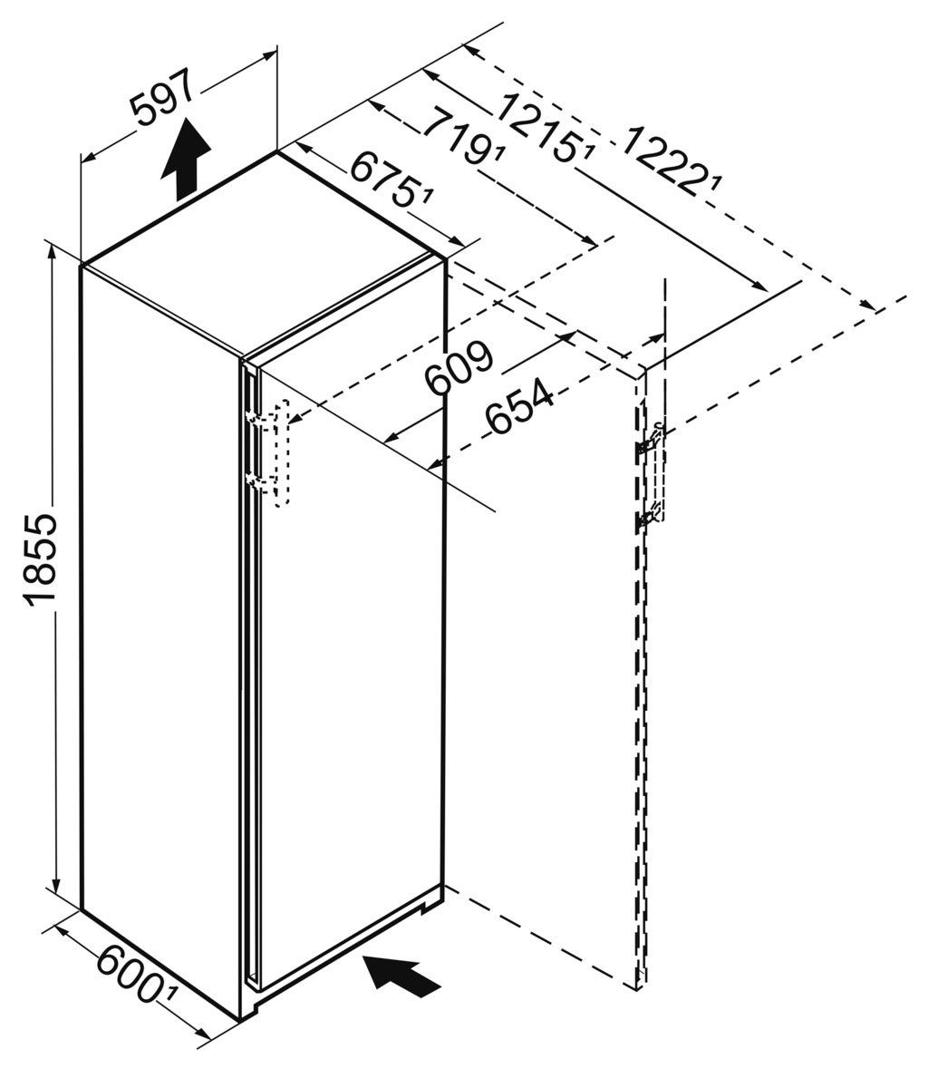 hoch, Kühlschrank 59,7 RBbsc Liebherr 5250-20, cm cm breit, BioFresh mit 185,5