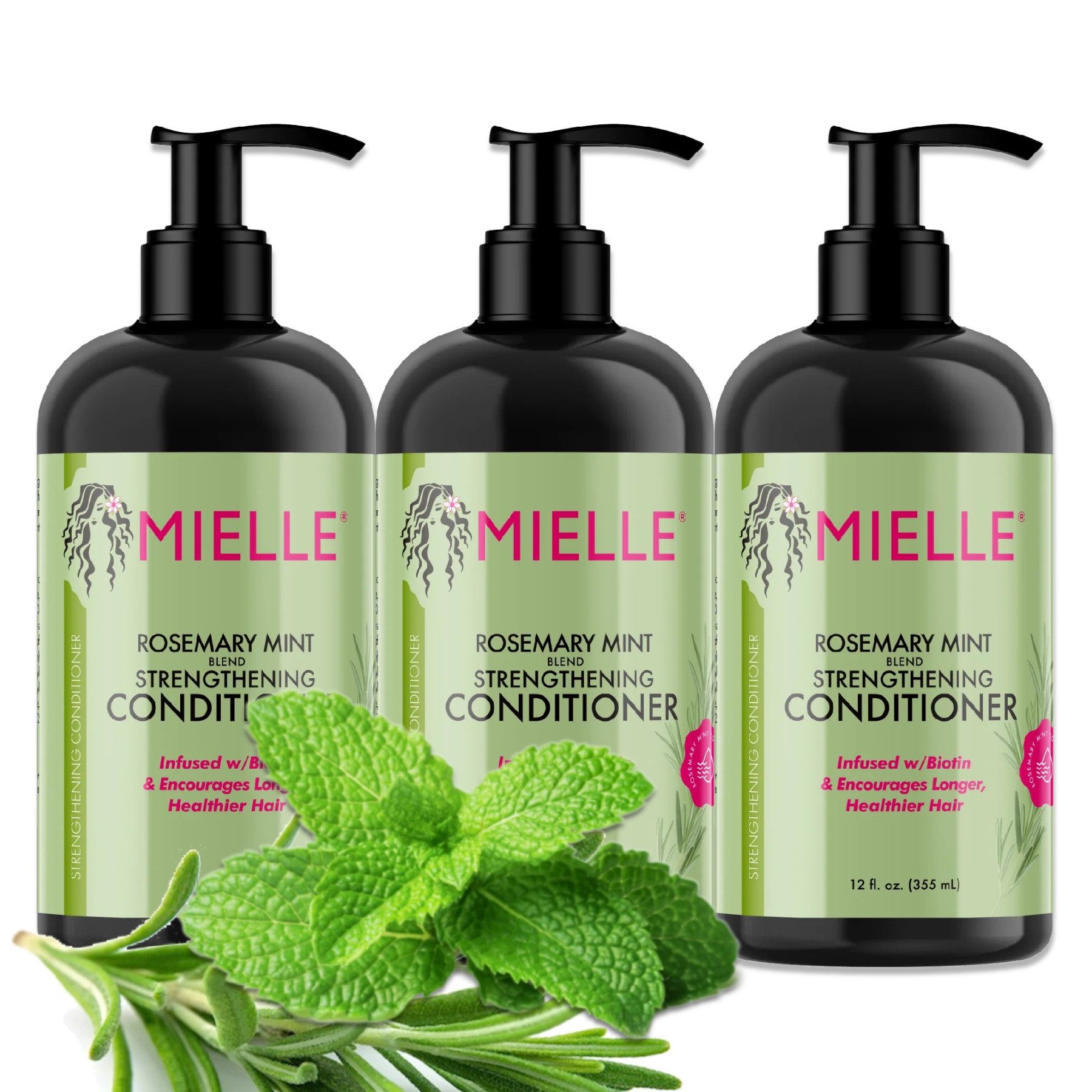 Mielle Organics Haarspülung Haar Conditioner Rosmarin Haarpflege Haarwachstum Mielle, 3-tlg.