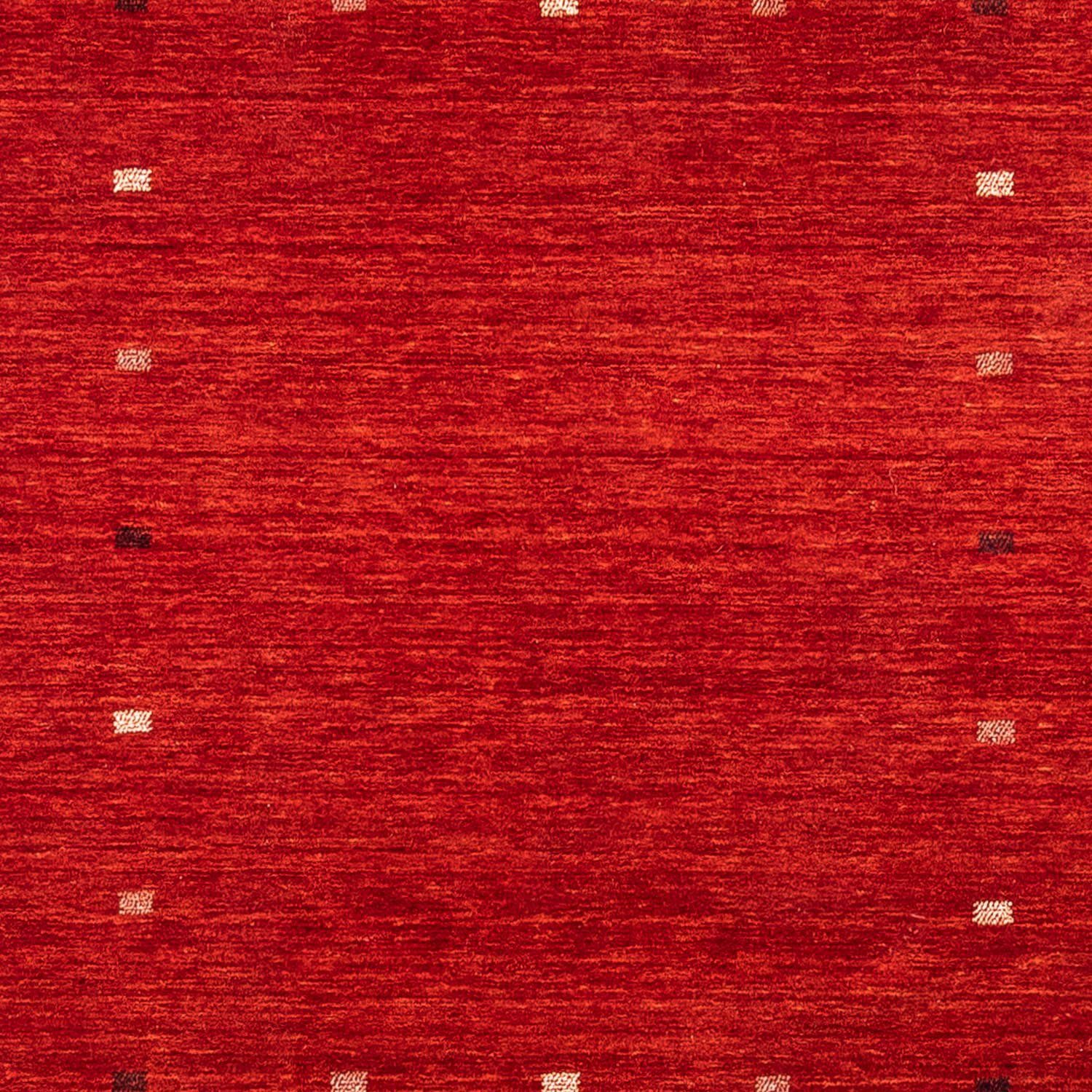 Unikat mm, Zertifikat 18 Loribaft x Minimal Rosso Höhe: rechteckig, cm, morgenland, 203 Wollteppich mit 303