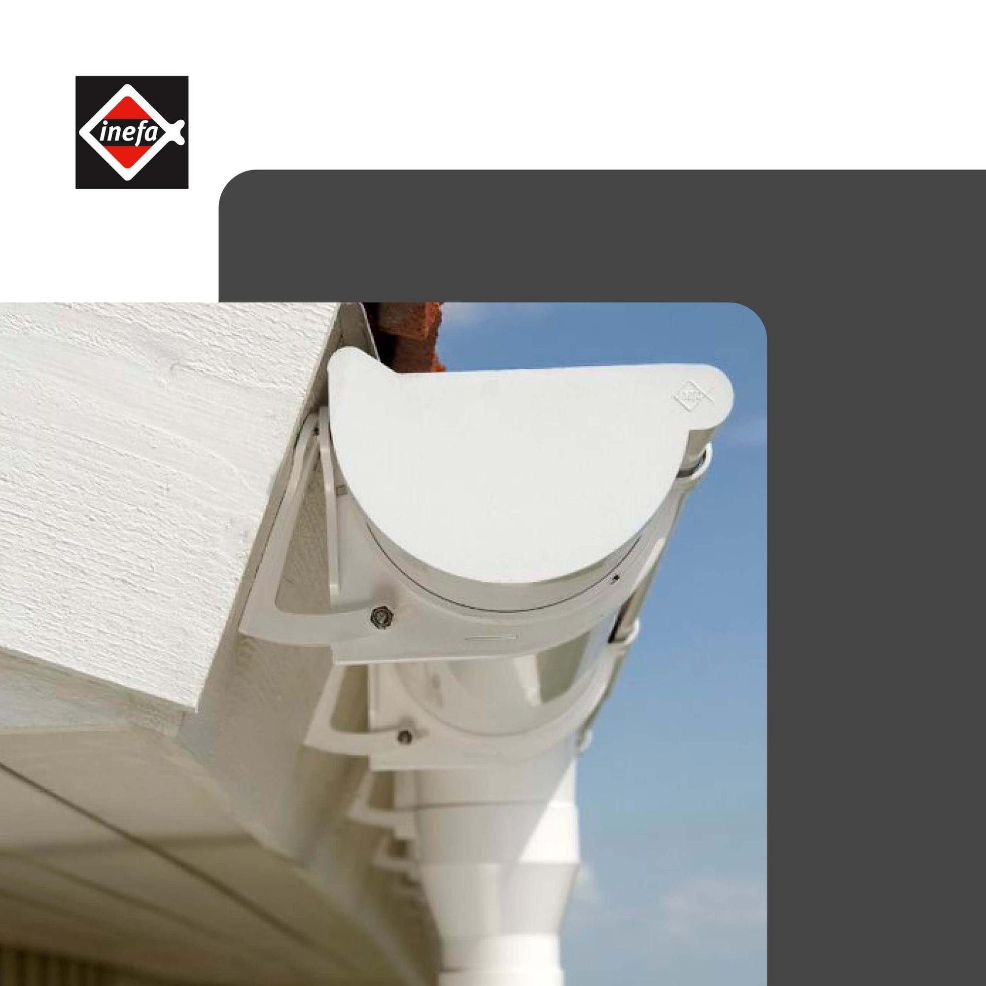 INEFA Regenfallrohr, DN50, PVC-U, Regenwasserrohr, Dachentwässerung, Dachrinnen-Zubehör