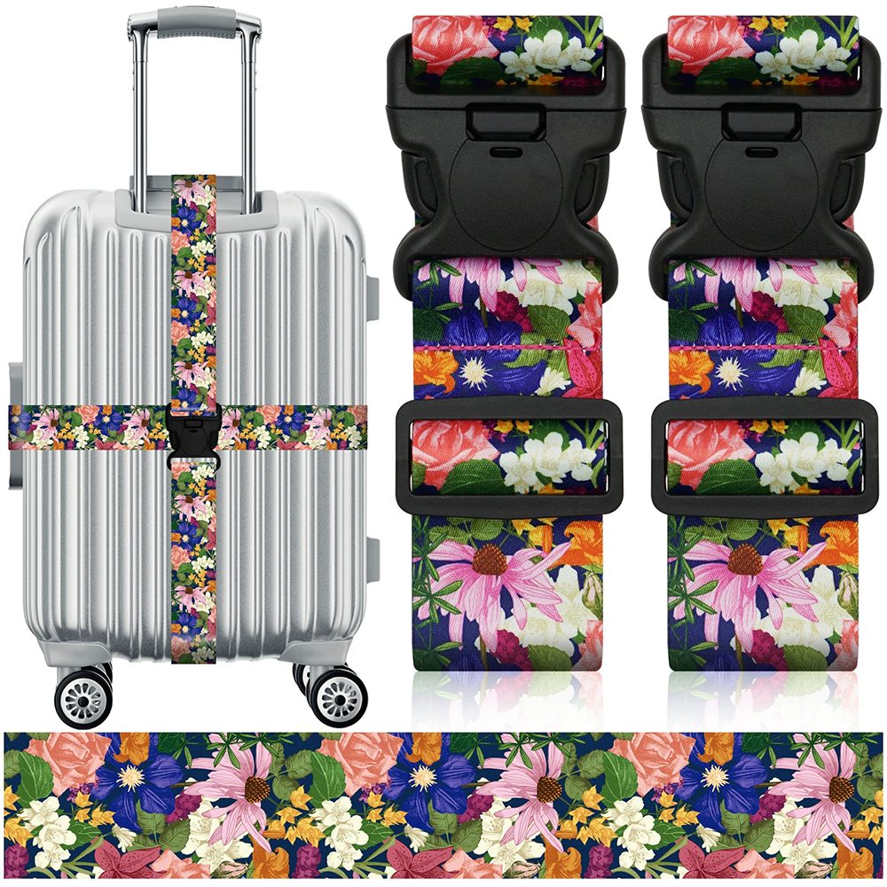 Agger Koffergurt 2er-Set Gepäckgurt Verstellbar,Leopardenmuster, für Reisen, (2-tlg), personalisierte Kofferbänder, robuste Kofferbänder, Schnellverschluss
