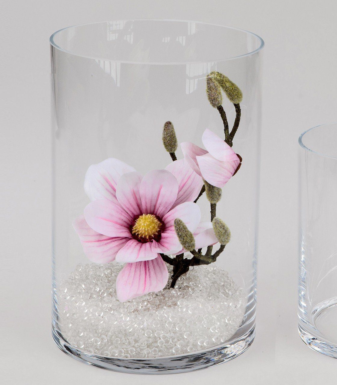 Glas D:20cm Tischvase Kristallglas, Transparent formano H:30cm