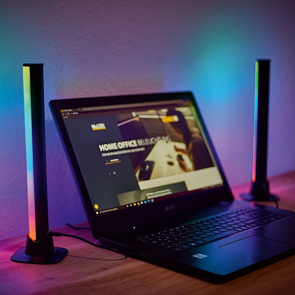 Tischleuchte Smart Home Tischleuchten "MeLiQualizer" 2er Set