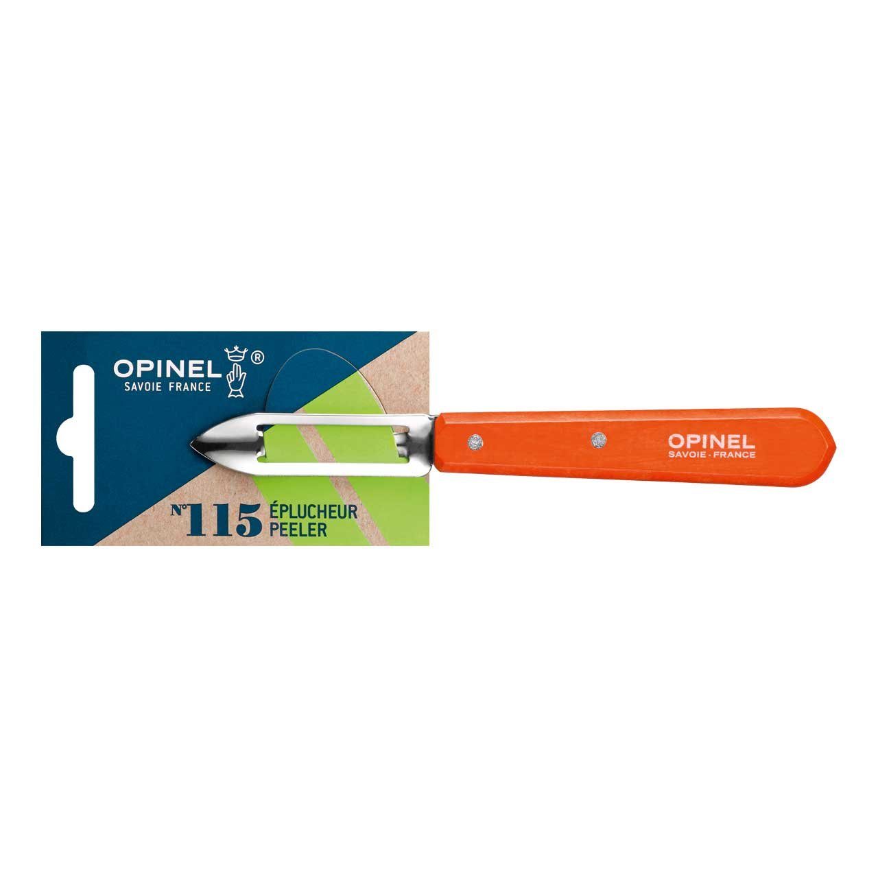 Opinel Gemüsemesser, Opinel Gemüsemesser No 115, rostfrei, Buche, orange