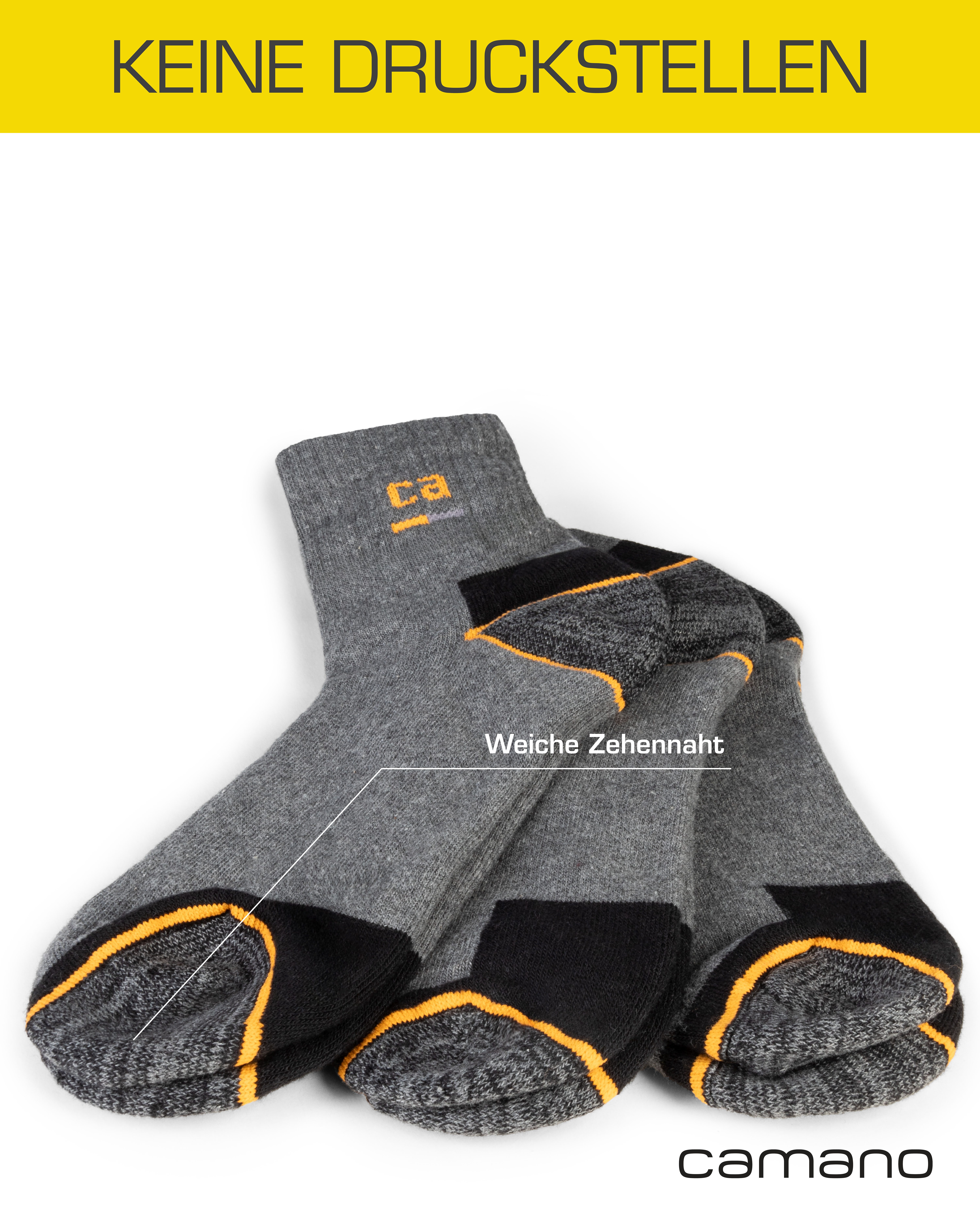 Camano Arbeitssocken work (9-Paar) Cotton-Mix, Multipack, Komfortbund