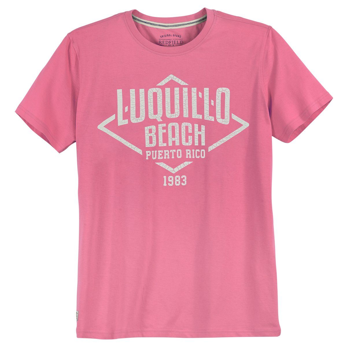 Redfield Luquillo Print T-Shirt pink Beach redfield Größen Große Rundhalsshirt
