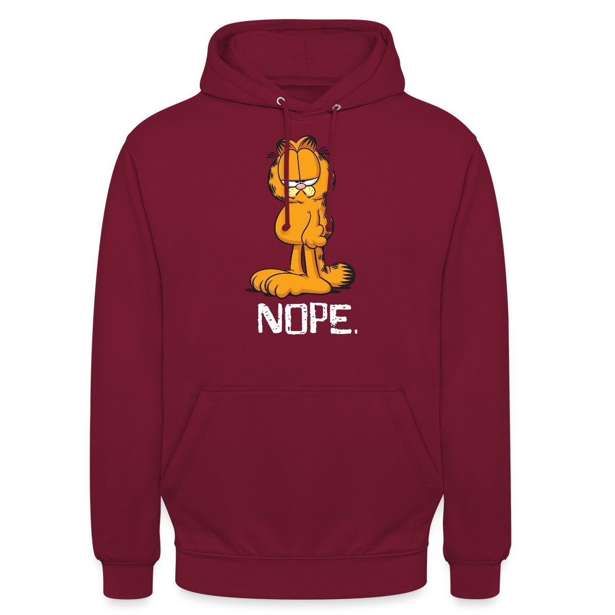 Spreadshirt Hoodie Garfield Nope Nein Nö Kein Bock Lustig Unisex Hoodie (1-tlg)