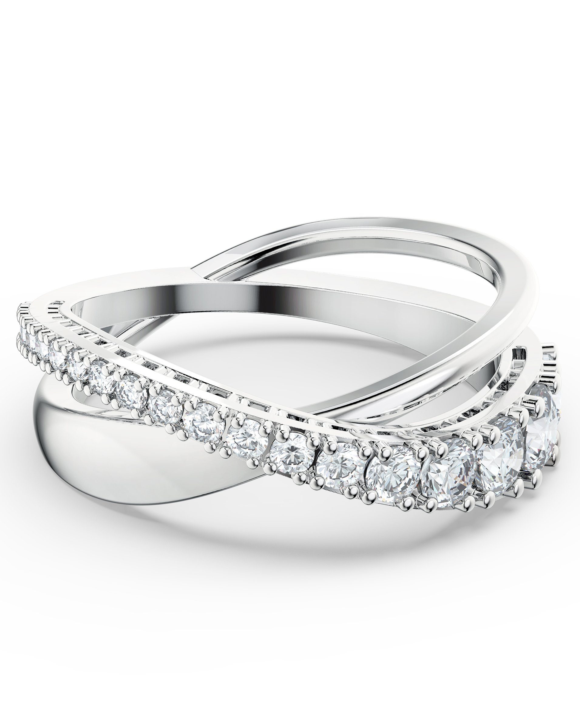 Swarovski Fingerring Twist Rows, 5563911, 5572710, 5572716, 5572718, 5572724, mit Swarovski® Kristall