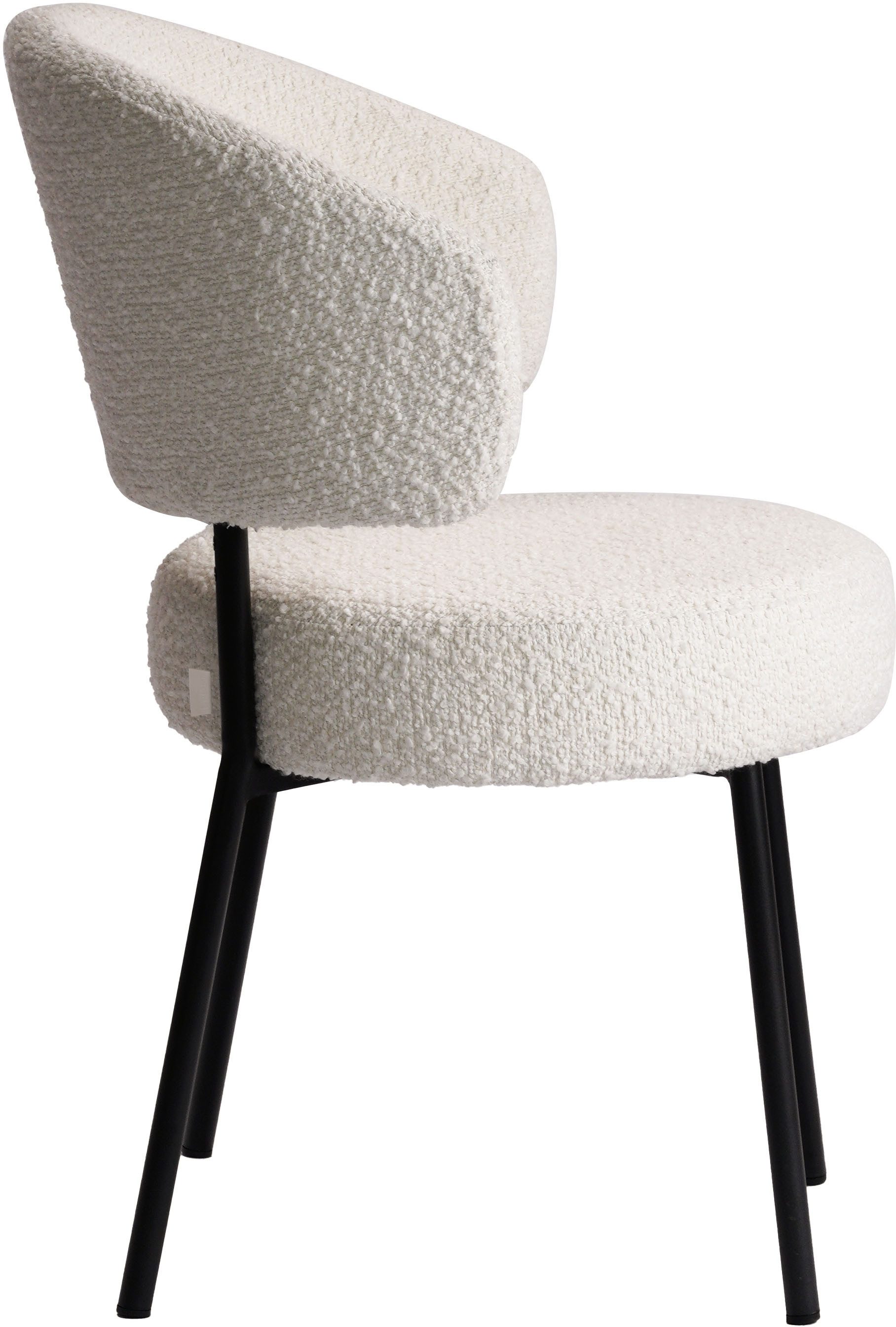 LeGer Home by Lena Gercke Esszimmerstuhl Sölve (Set, 2 St), Boucle Bezugsstoff, Metallgestell, Sitztiefe 48 cm – Bild 5 von 5