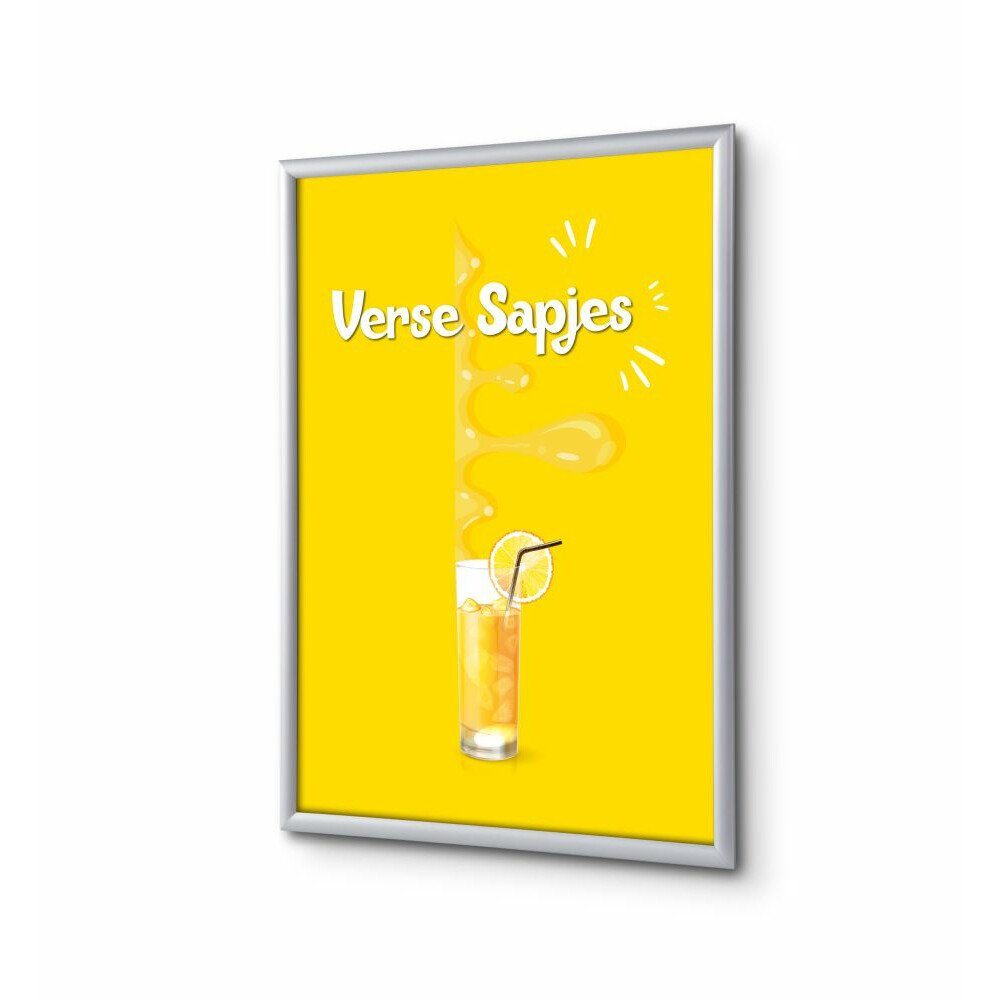 Showdown Displays Hängevitrine A1 - Komplett-Set - Frischer Saft Niederländisch - Gelb/Silber (1-St)