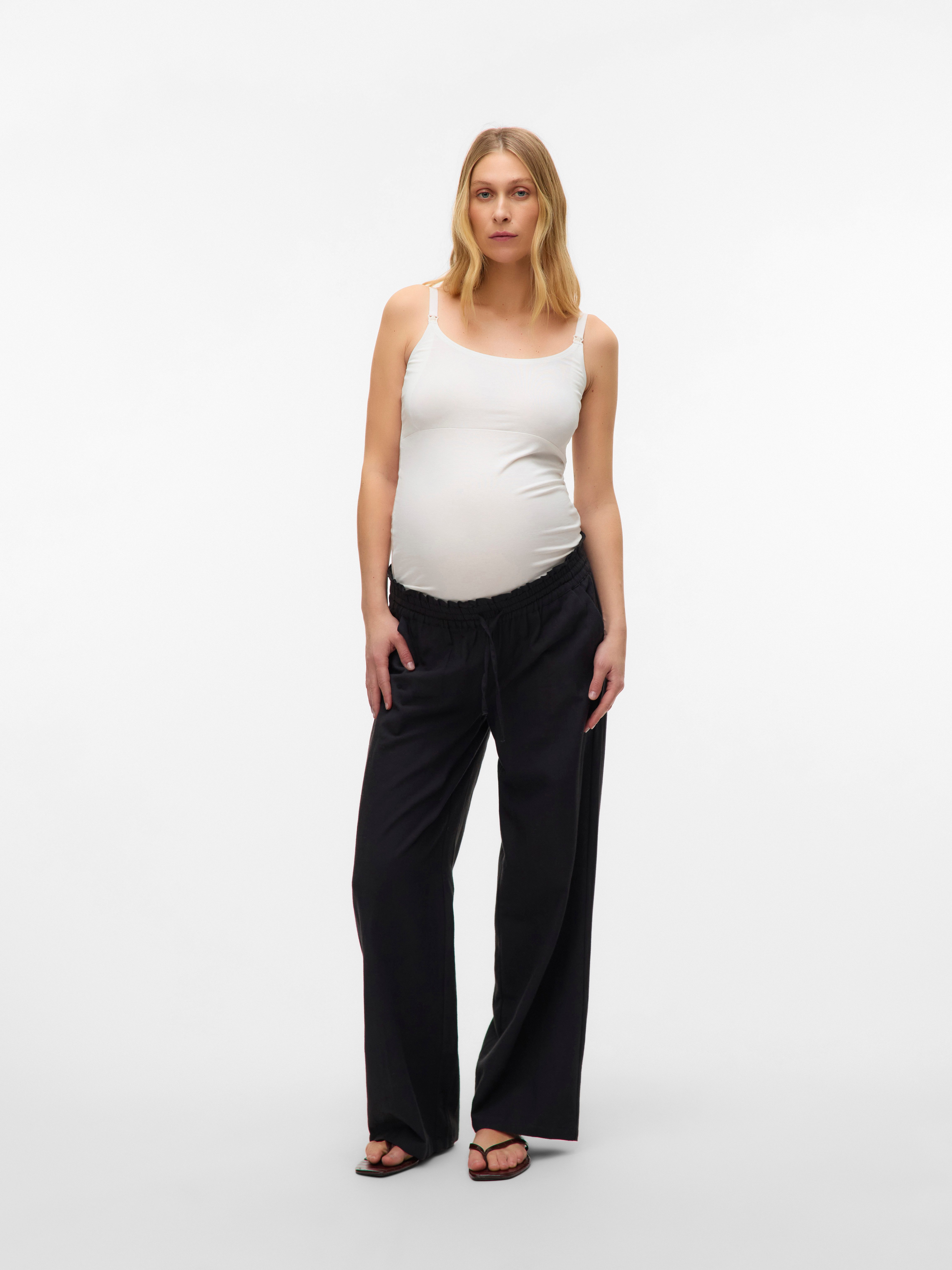 Mamalicious Maternity Top MLKERRIE STRAP JRS TOP 2F 2-P NOOS (Pack, 2-piece) Cotton blend, regular fit