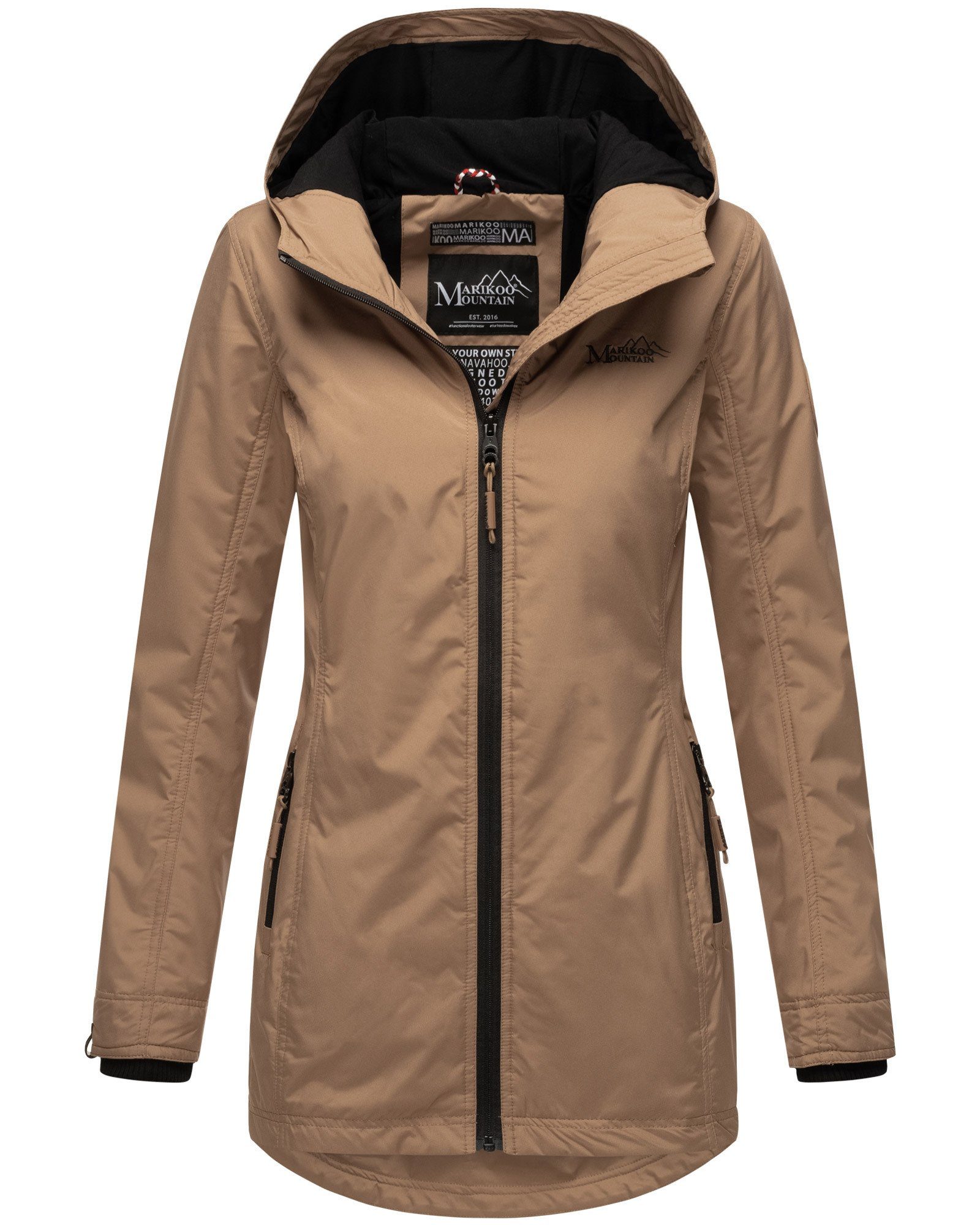 Marikoo Outdoorjacke Honigbeere sportliche Übergangsjacke mit Kapuze günstig online kaufen