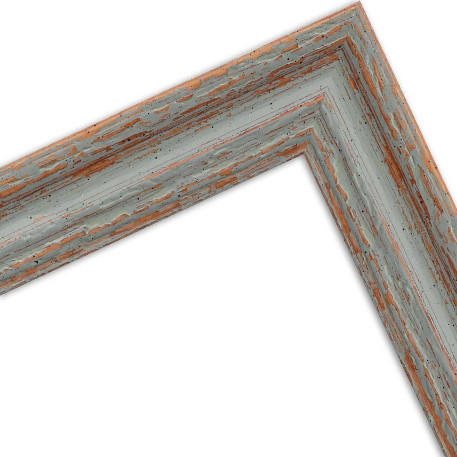 WANDStyle Bilderrahmen H740, Grau, aus Massivholz im Shabby Chic Stil