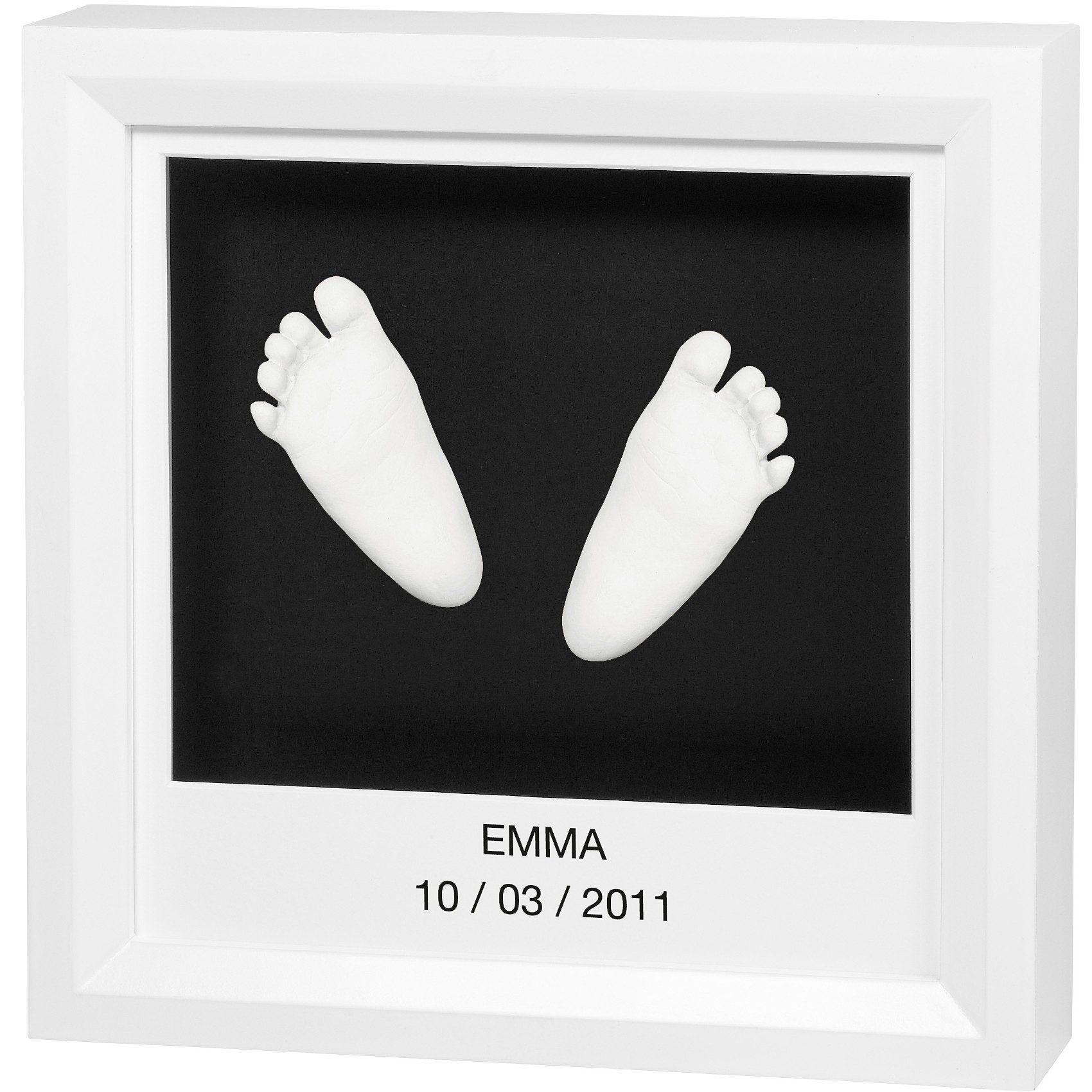 Baby art 3 d gipsabdruck mit bilderrahmen, white/black online ... Bilderrahmen 3 bilder