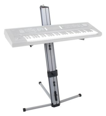 Classic Cantabile Keyboardständer 2-fach Höhenverstellbar, (inkl. Anschluss für Mikrofonarm), Doppel-Keyboardständer - Keyboardstativ mit 25 kg Tragkraft pro Ebene
