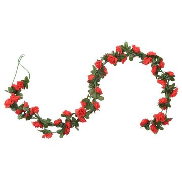 vidaXL Girlanden Künstliche Blumengirlanden 6 Stk Rot 240 cm