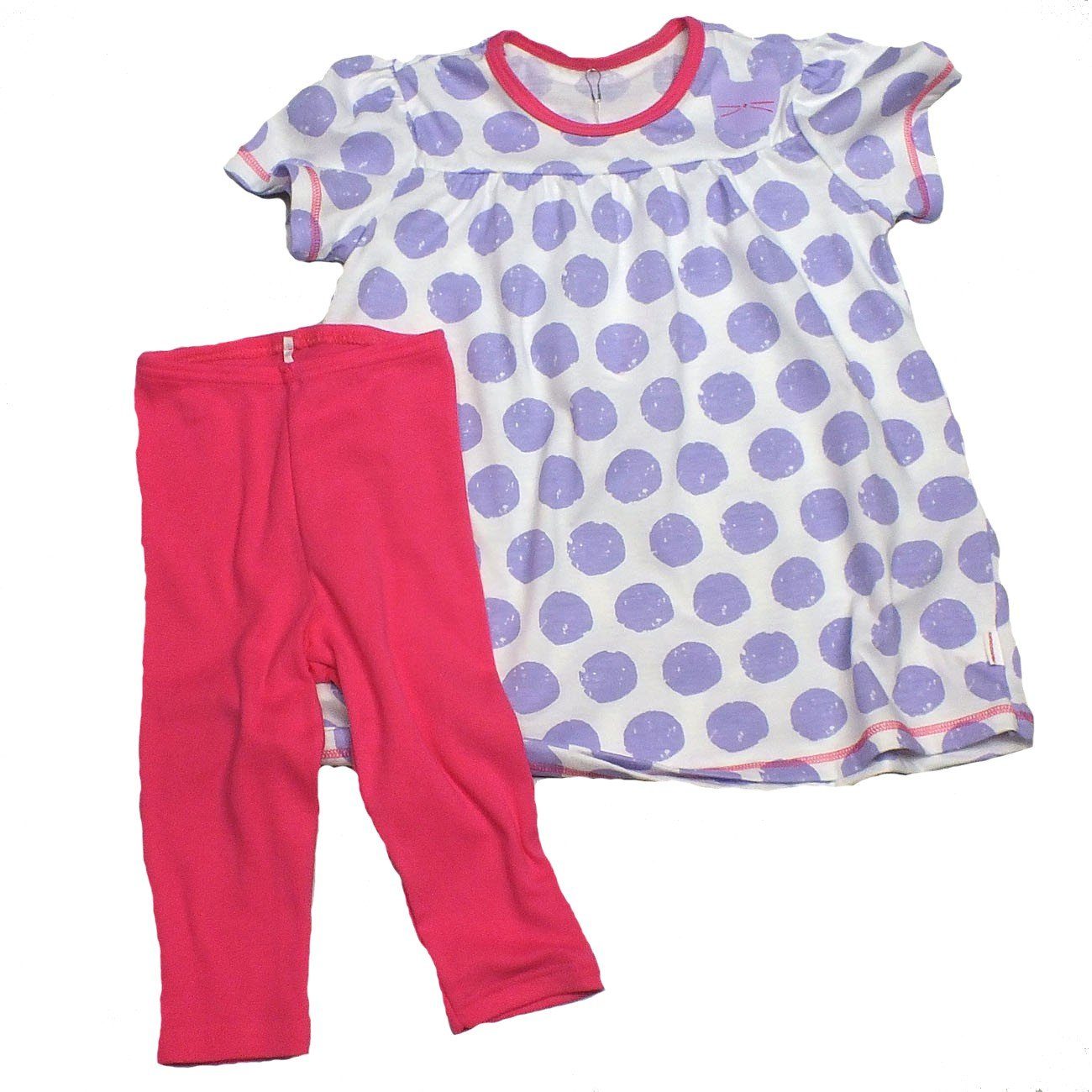 Schiesser Schlafanzug white dots (Set, Set) Mädchen Schlafanzug, 100% Baumwolle