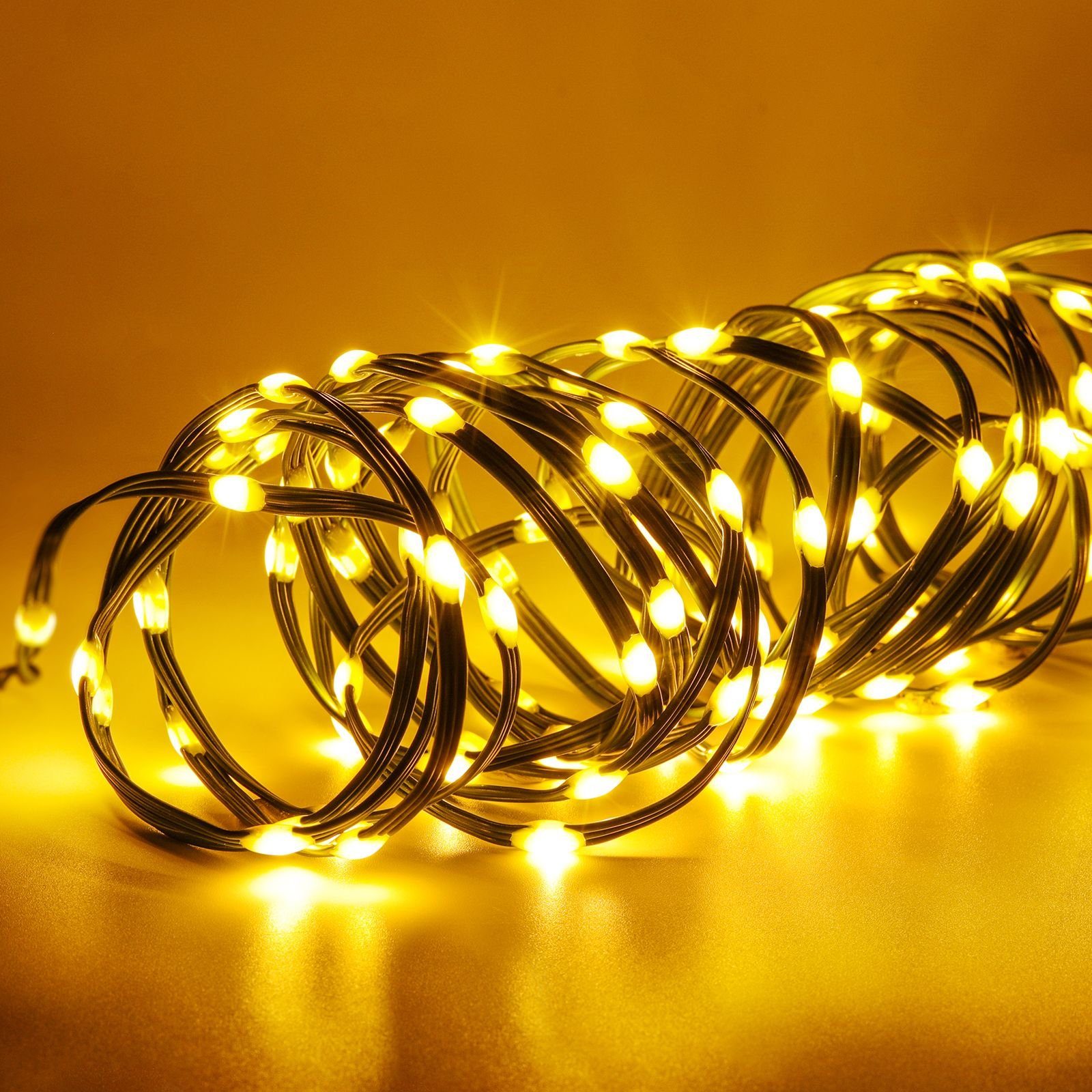 Elegear LED-Lichterkette Außen, Weihanchtsdeko Lichterkette 25M 500LEDs, 500-flammig, mit Fernbedienung, IP65 für Weihnachtsbaum