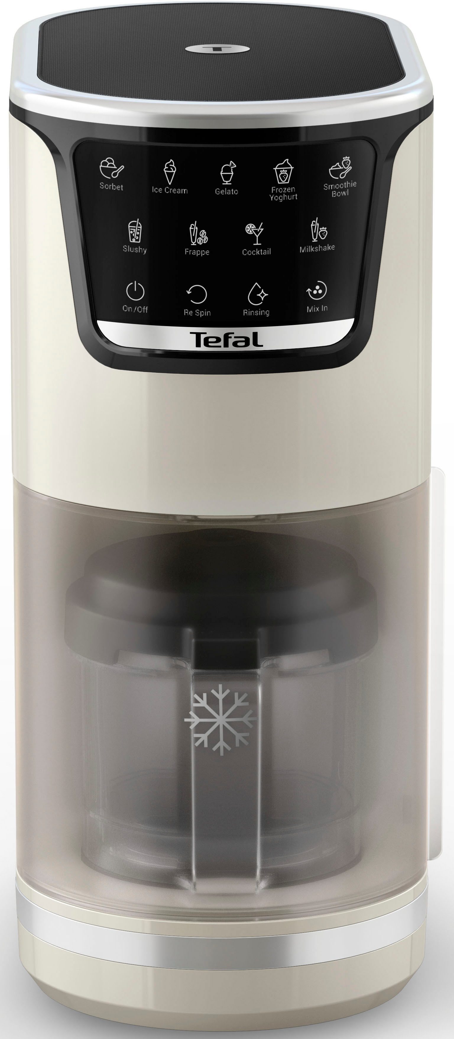 Tefal Eismaschine Dolci, 1,4 l, 600 W, 10 Programme, automatisches Reinigungsprogramm, digitales Rezeptbuch, Speiseeismaschine