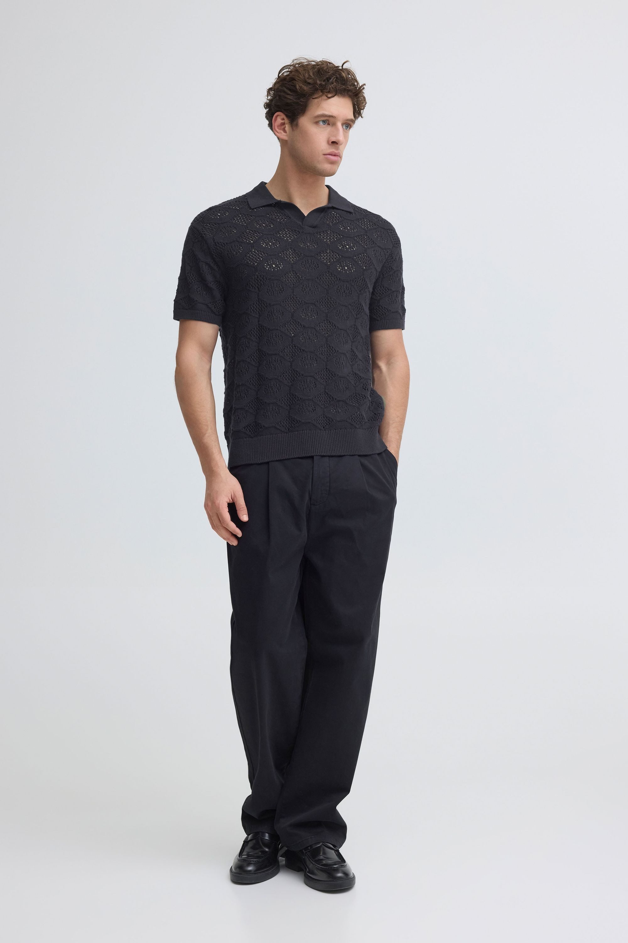 Casual Friday Poloshirt CFAngvig Poloshirt Lochstruktur