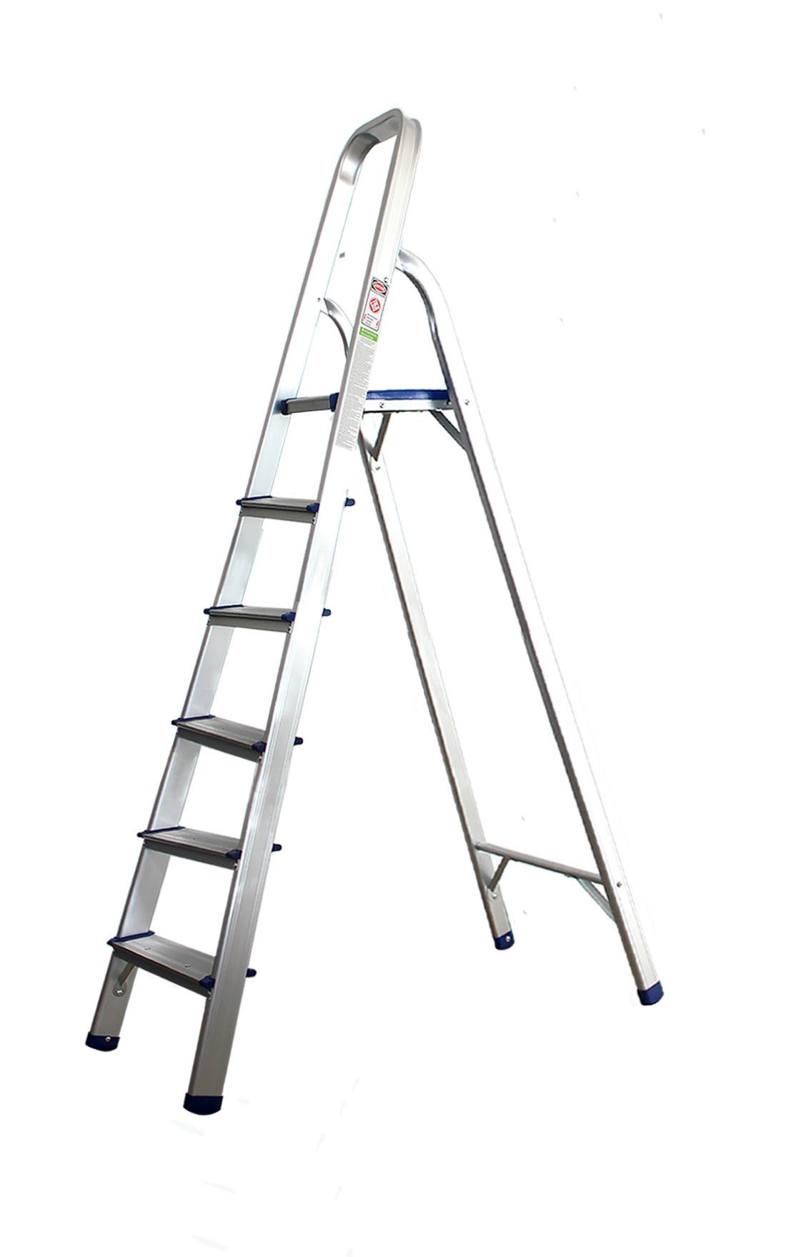 VaGo-Tools 6 Haushaltsleiter Leiter Stufen Stehleiter (Stück) Stahl Vielzweckleiter